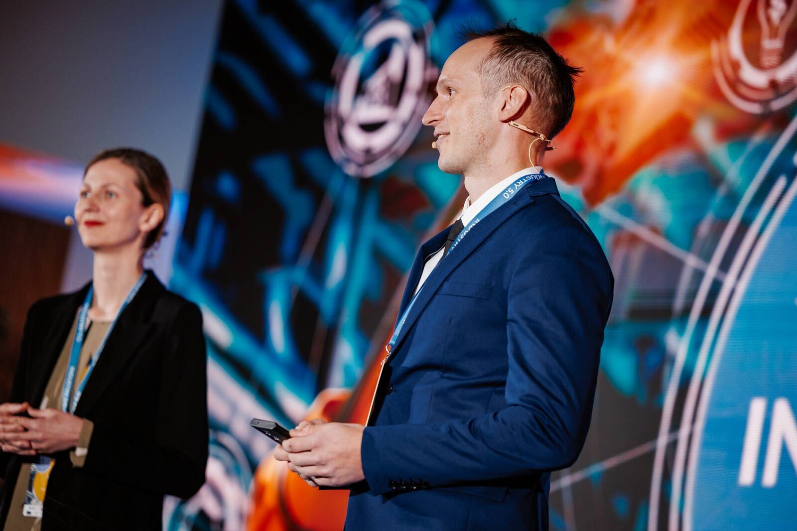 MKMi tööstusvaldkonna juht Kaspar Peek esinemas mai algul Tartus toimunud tööstuskonverentsil Industry 5.0.