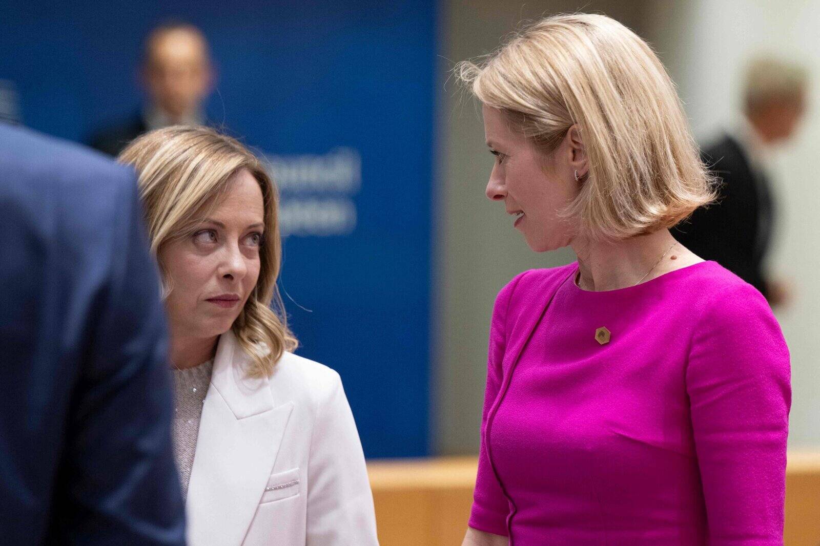 Итальянский премьер-министр Джорджия Мелони и эстонский премьер-министр Кая Каллас вчера на неофициальном саммите глав государств.