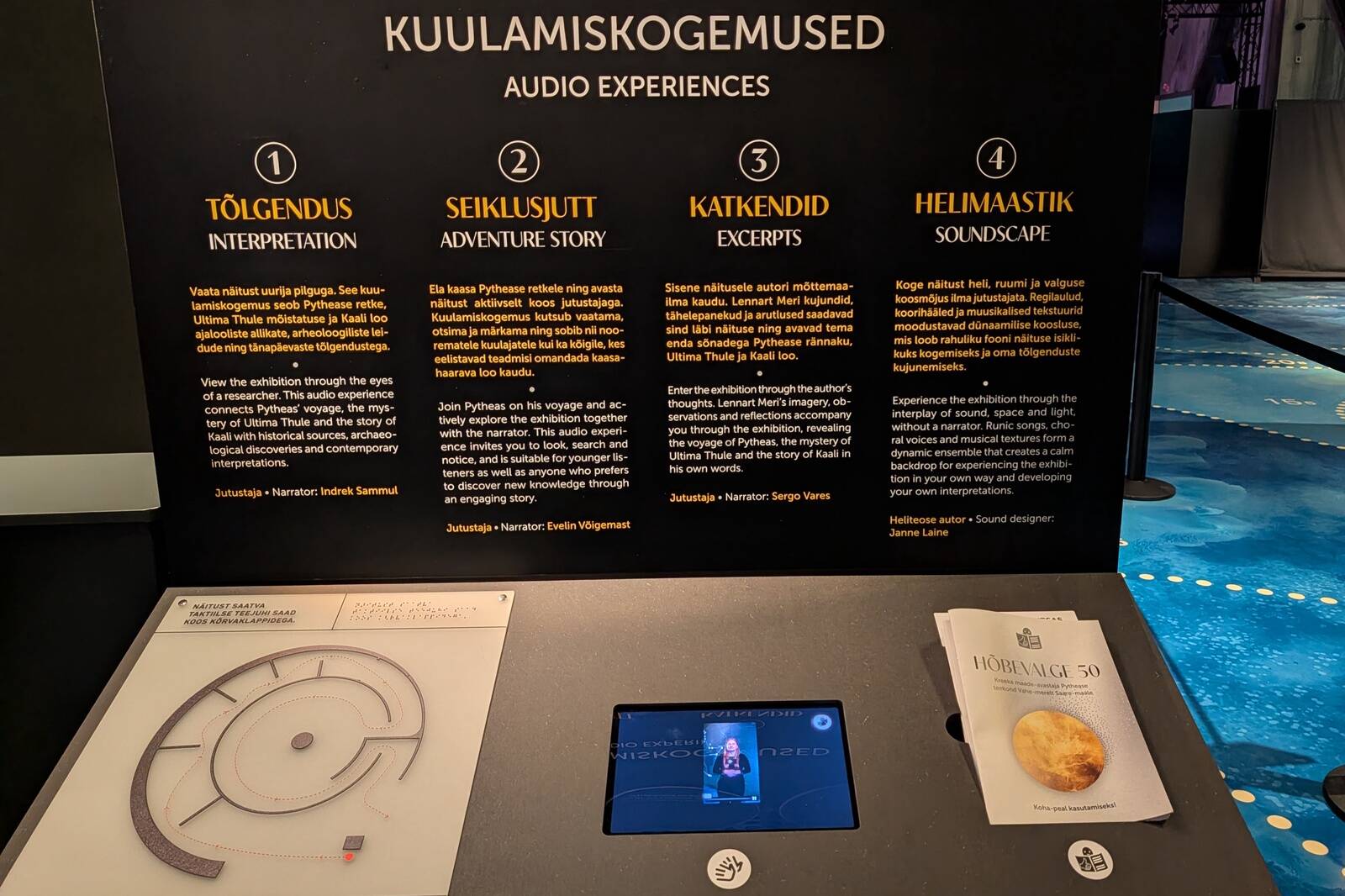 Näituse võib läbi käia neli korda, iga kord saab külastaja erineva kogemuse.