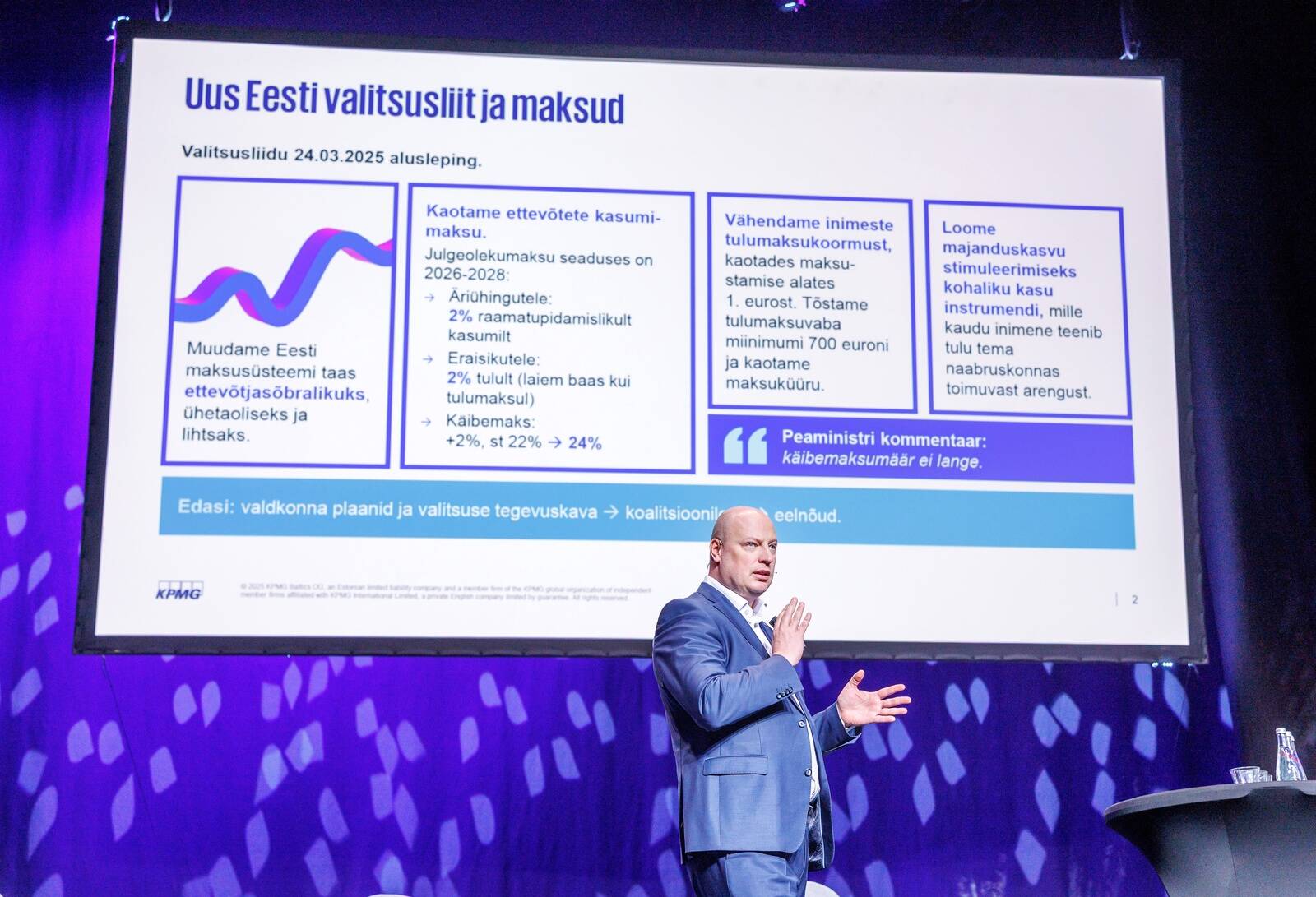 KPMG partner ja maksuvaldkonna juht Joel Zernask 11. aprillil Pärnu Finantskonverentsil.