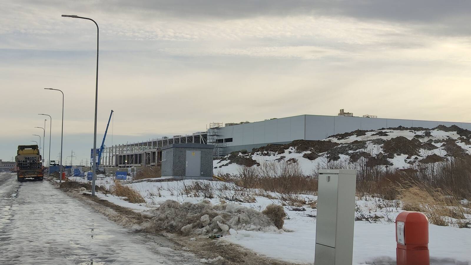 Строительство нового предприятия в Нарвском промпарке.