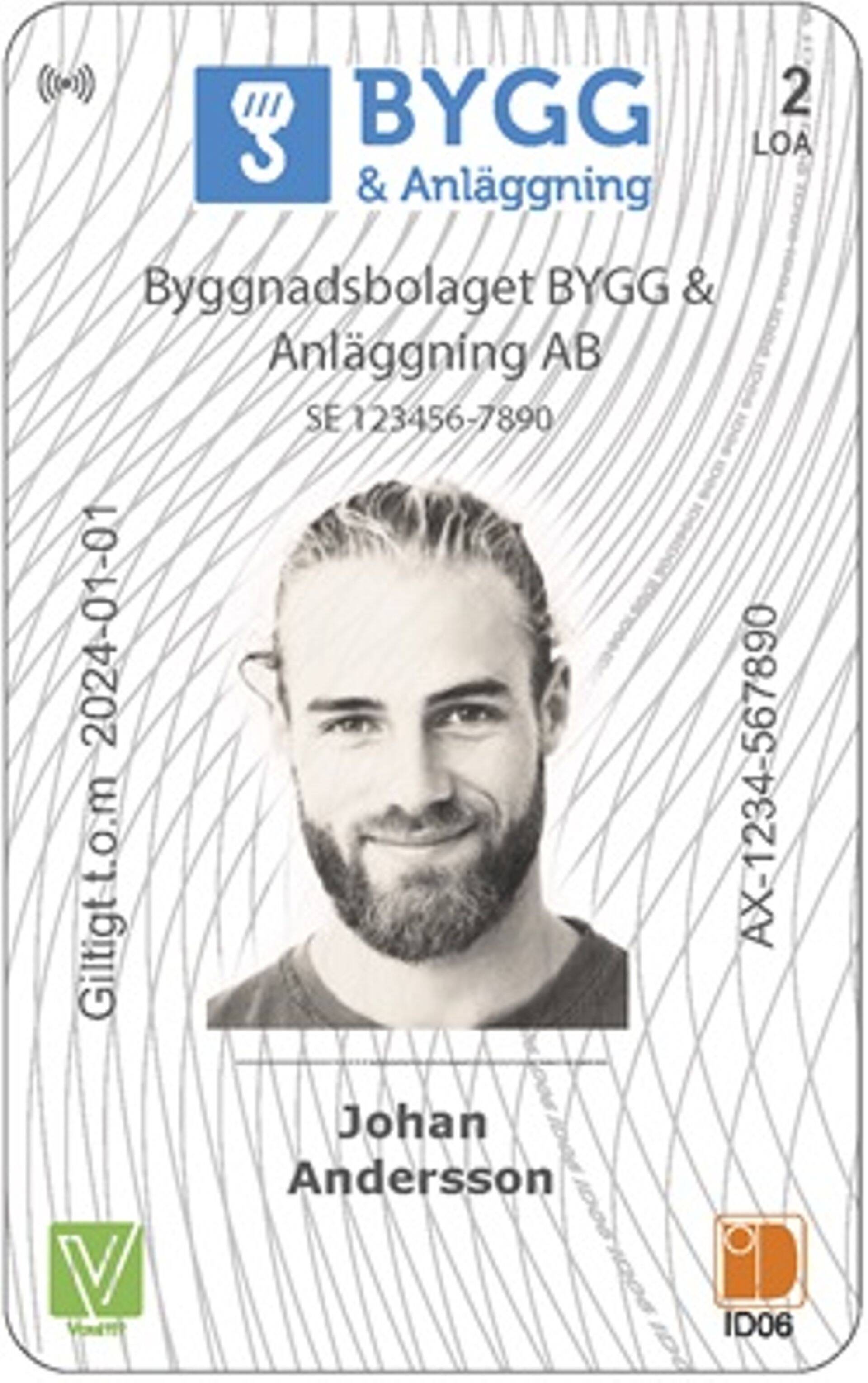 Lisaks ehitusplatsi sissepääsukaardile on ID06 kaardil ka ehitaja kompetentsi tõendav funktsioon