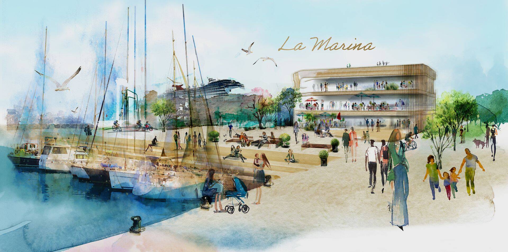 Kavandatav La Marina hoone.