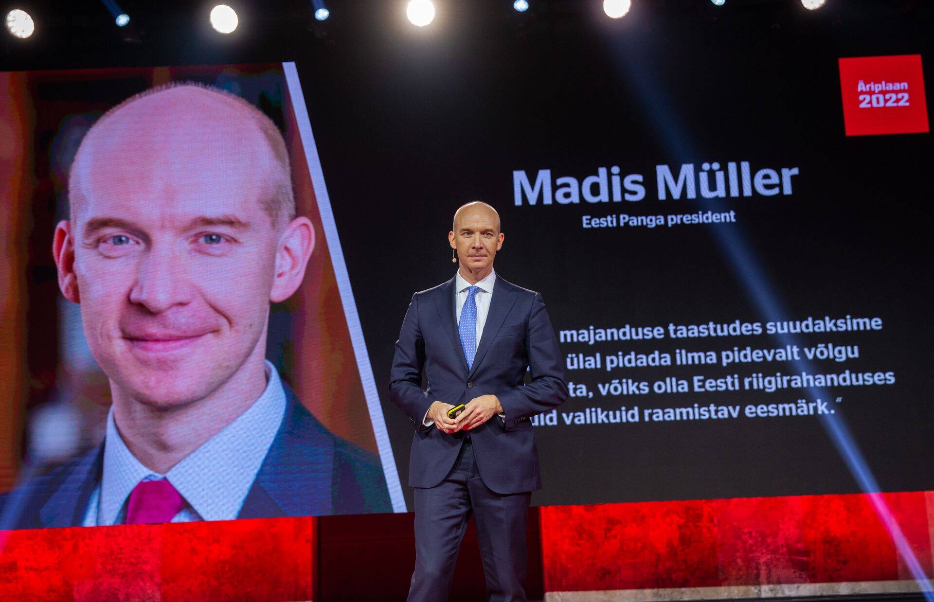 Eesti Panga president Madis Müller majanduskonverentsil Äriplaan.