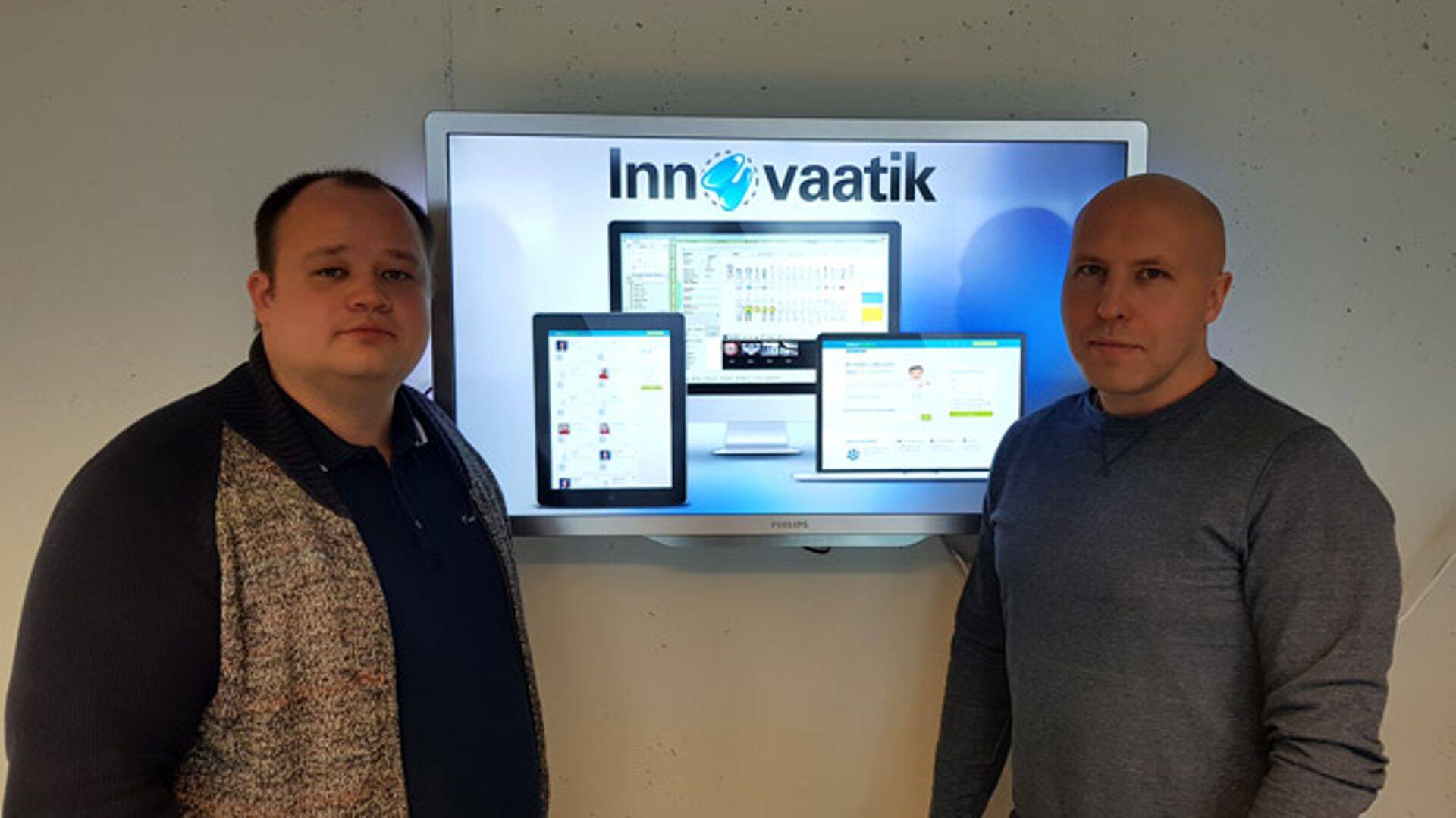 Слева один из основателей Innovaatik OÜ и директор по развитию Ярго Кыстер; справа исполнительный директор Innovaatik OÜ Кристьян Ребане.