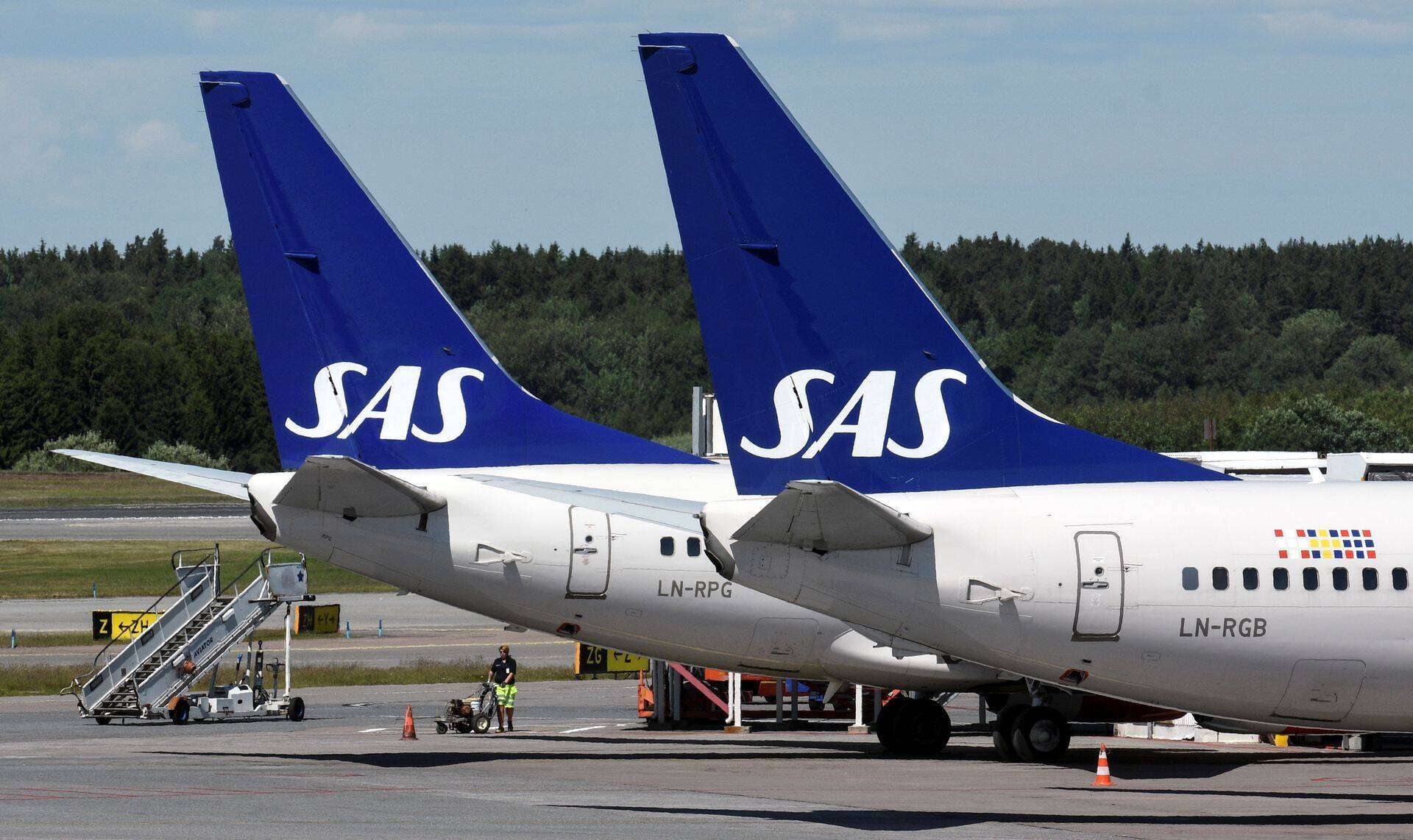 SASi lennukid Arlanda lennuväljal Stockholmis