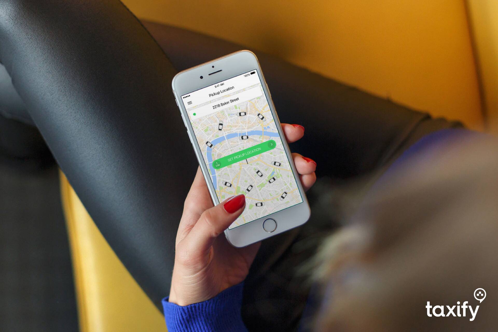 Taxify mobiilirakendus.