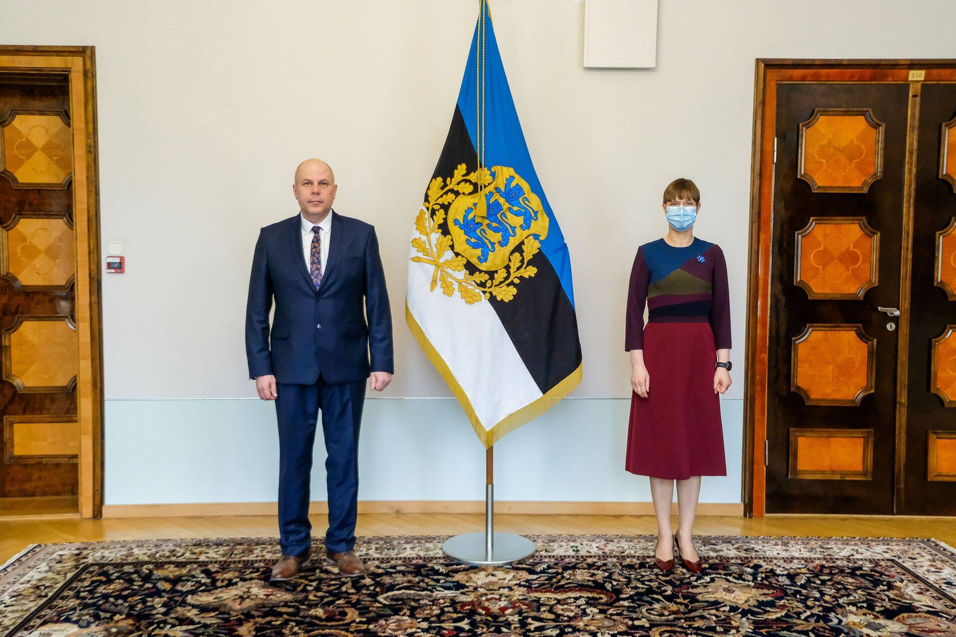 Министр внешней торговли и ИТ Рауль Сием и президент Эстонии Керсти Кальюлайд.