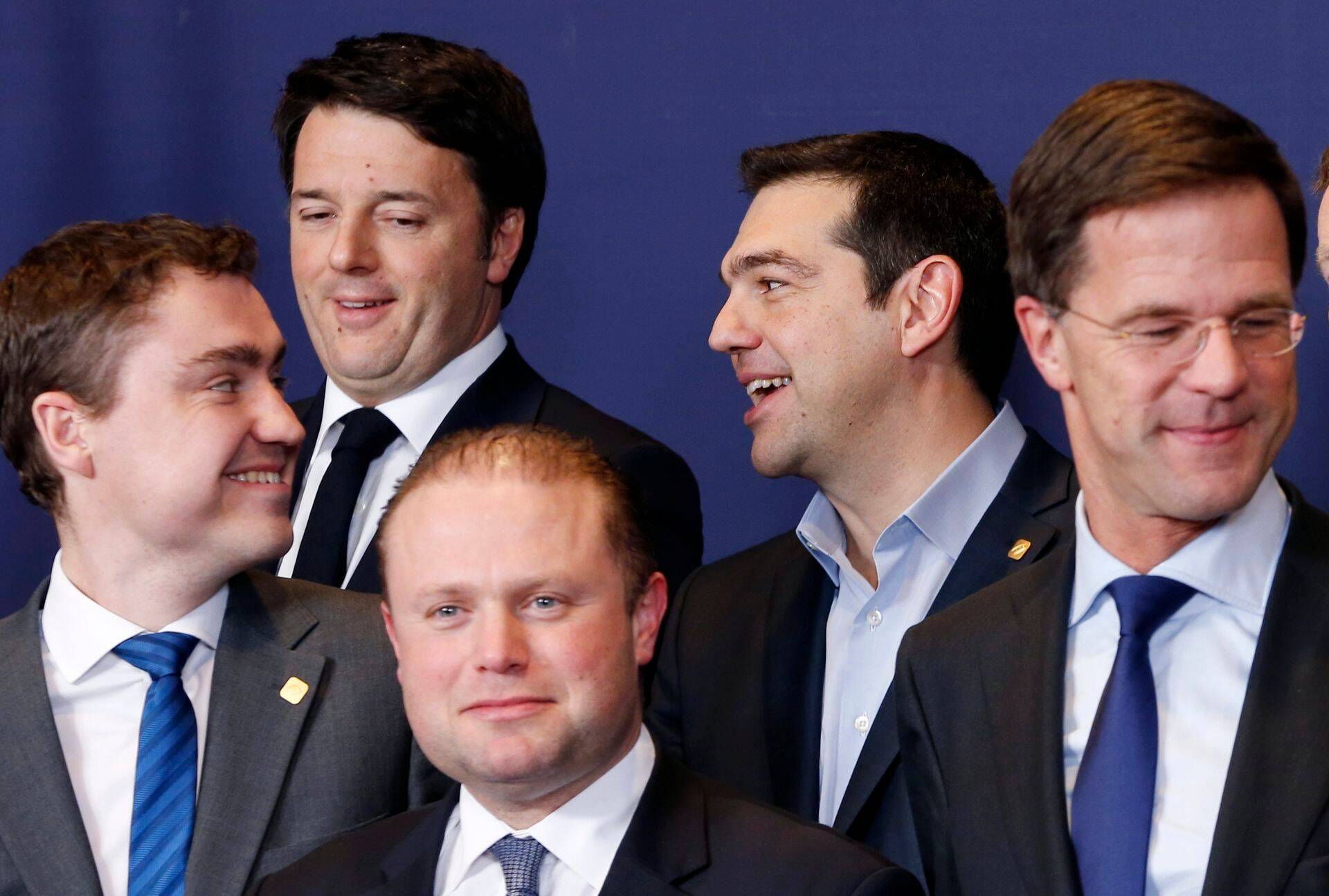 Taavi Rõivas ning (keskel) Kreeka uus peaminister Alexis Tsipras