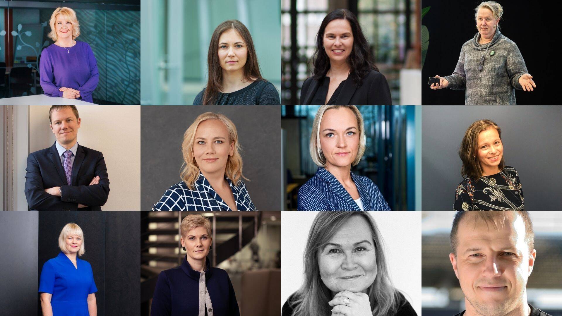 Palga Päev 2021 esinejad. Ülevalt vasakult: Ülle Matt, Orsolya Soosaar, Katrin Püks ja Heli Raidve. Keskelt vasakult: Merko Kimsto, Triin Hertmann, Kaija Teemägi ja Helo Tamme. Alt vasakult: Piret Mårtensson, Merje Kärner, Ilona Lott ja Ilmar Põhjala.