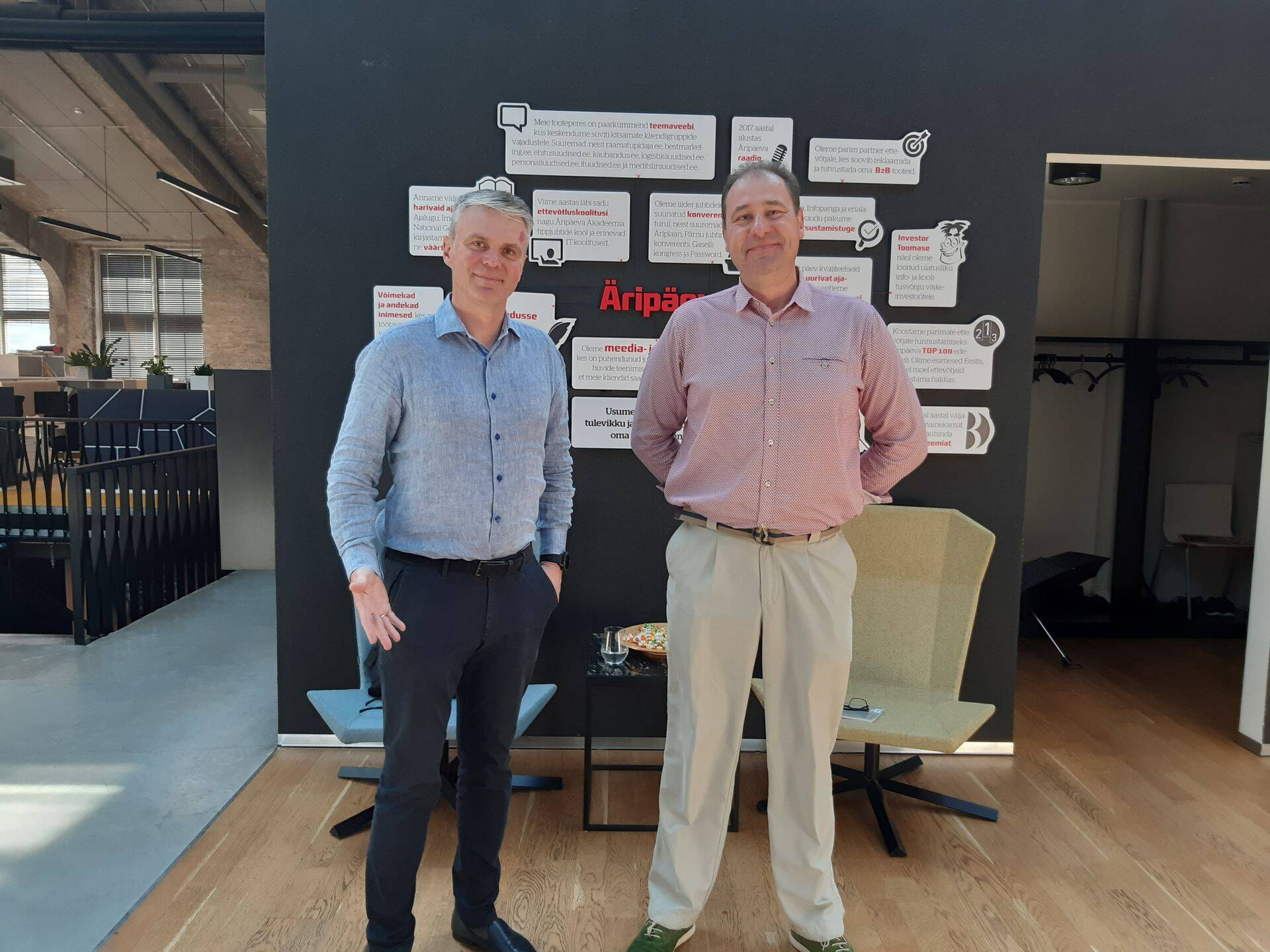 Vasakul Redgate Capitali partner ja juhatuse liige Aare Tammemäe ja paremal advokaadibüroo Triniti partner ja vandeadvokaat Tõnis Tamme.