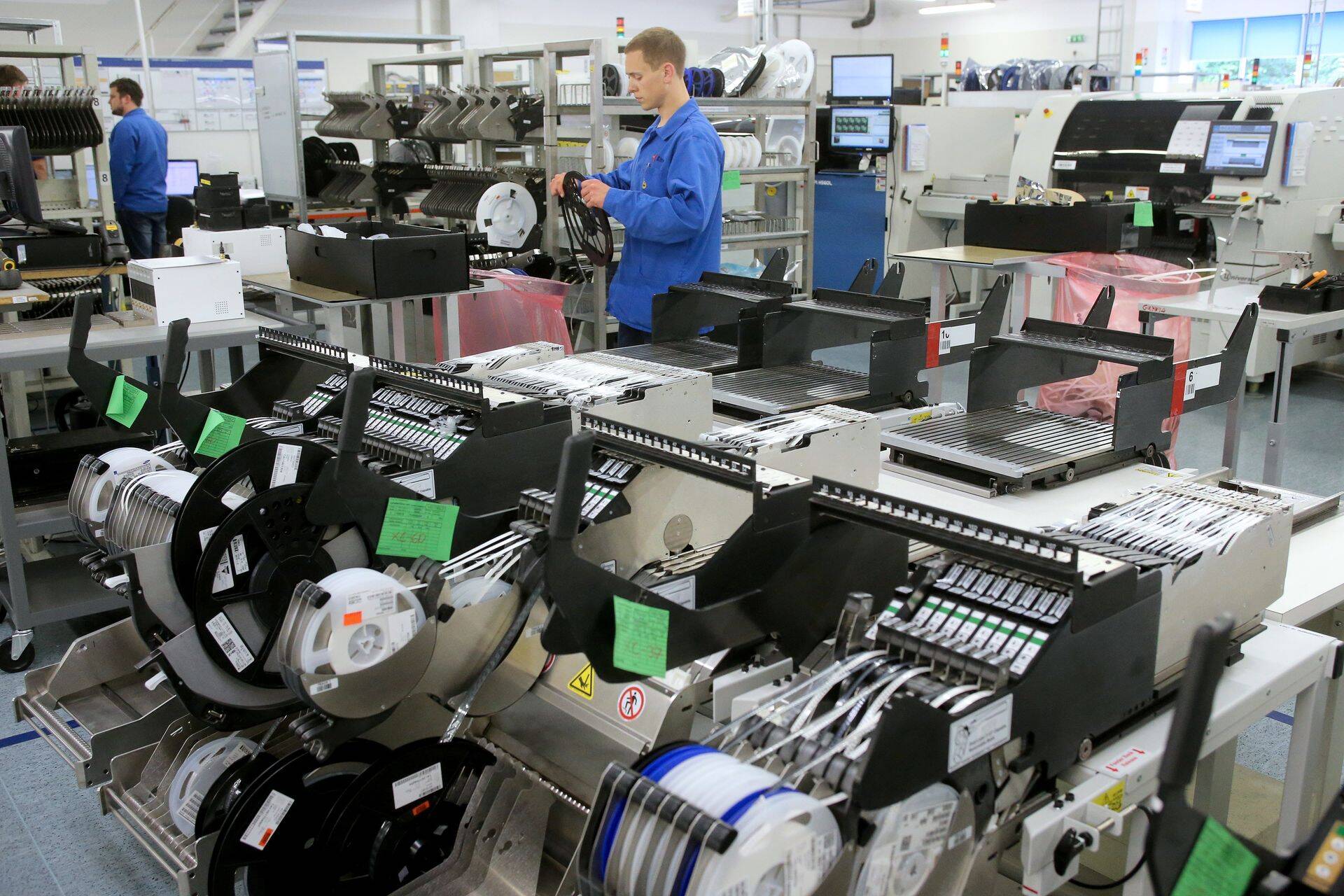 Leedu tööstuse tootlikkus kasvab, kuid aeglasemelt kui tööjõukulud. Fotol elektroonikatööstuse UAB Kitron tootmine Kaunases.