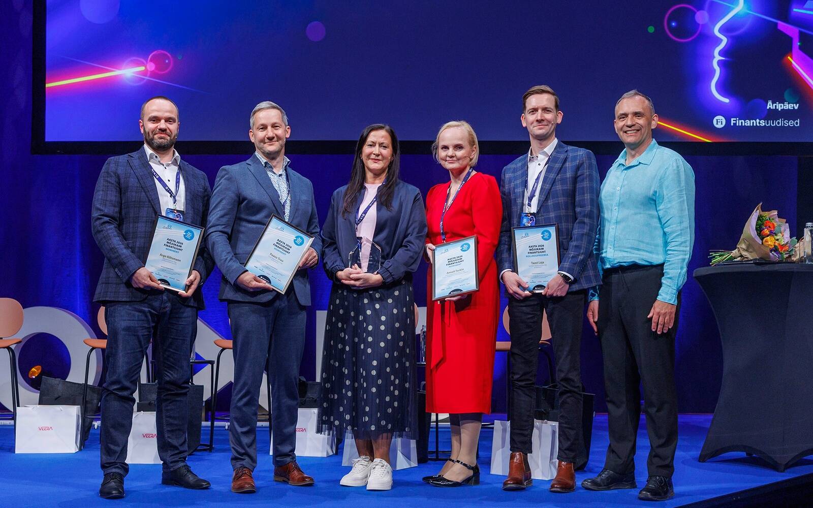 Argo Kiltsmann, Paavo Truu, Marit Vooremäe, Anneli Turkin, Taavi Laja ja Paavo Siimann (paremal).