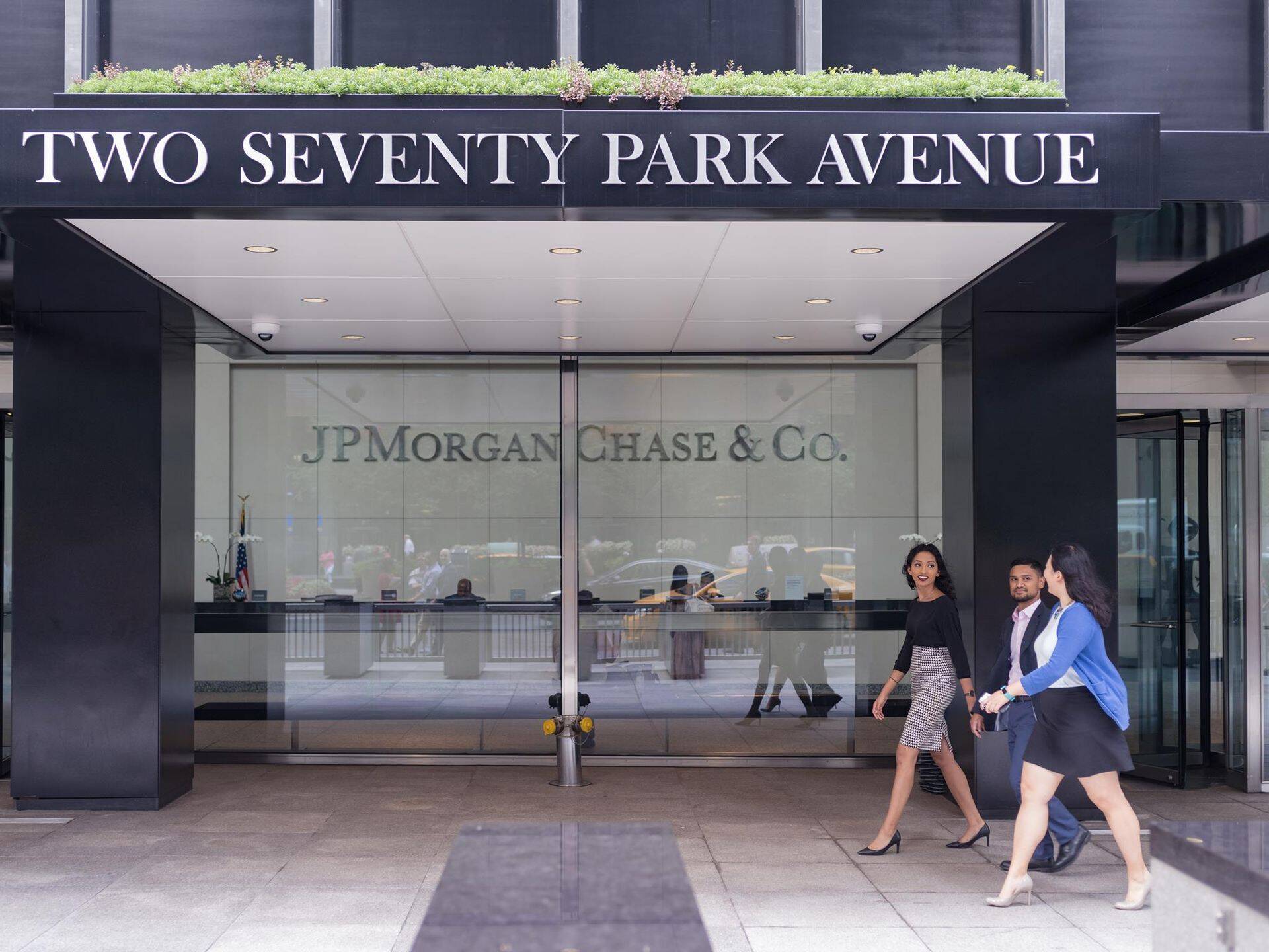 JPMorgani peakorter New Yorgis.