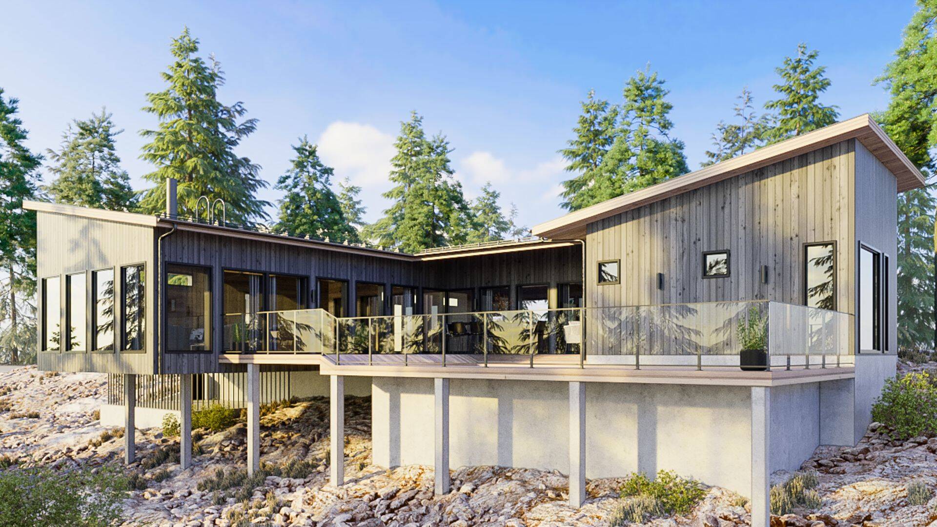 Finnlogi ehitatud villa Soome elamumessil.