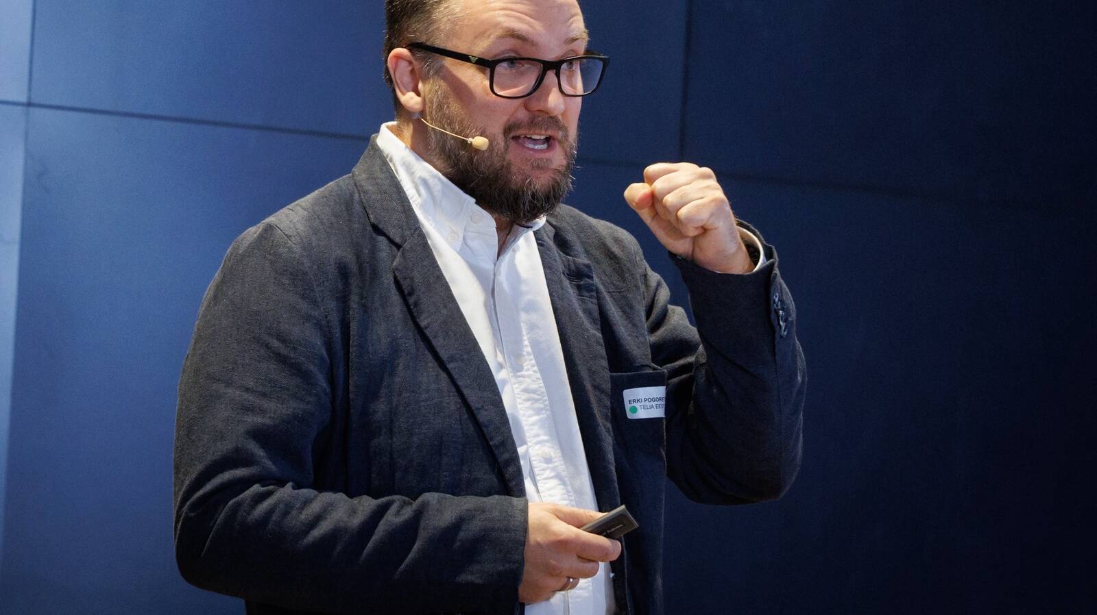 Telia Eesti andmete valdkonna juht Erki Pogoretski tänavu augustis AI praktikute aastakonverentsil.