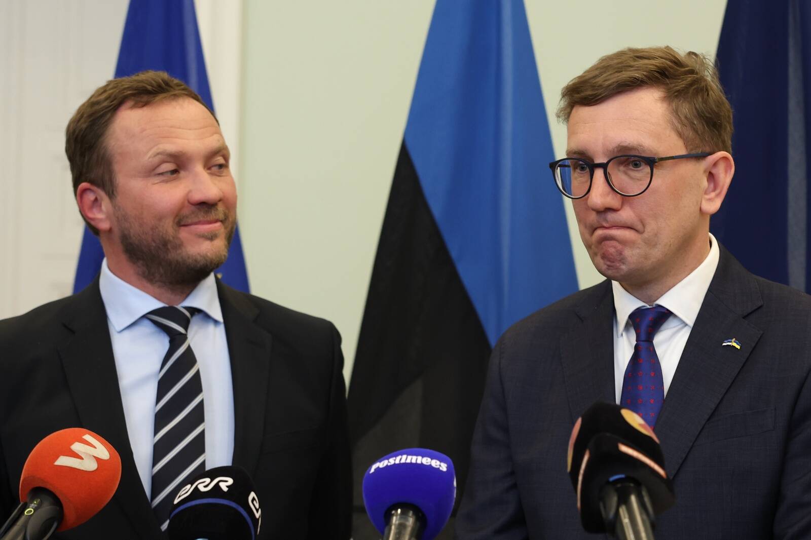 Reformierakond ja Eesti 200 ütlesid, et teevad valitsusremondi, ning heitsid sotsid koalitsioonist välja. Fotol Margus Tsahkna ja Kristen Michal.