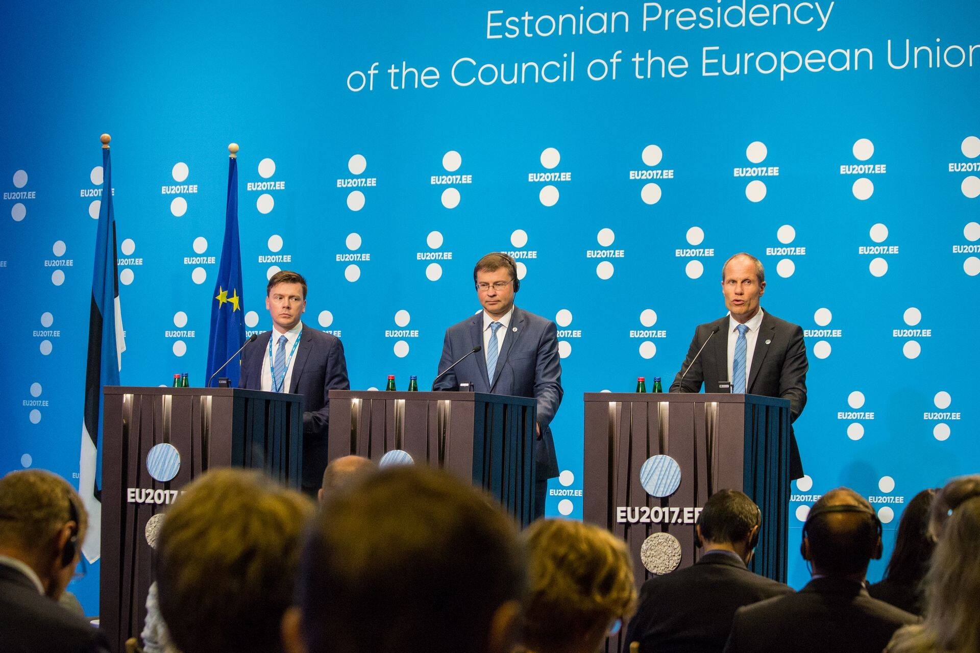 Dmitri Jegorov, Valdis Dombrovskis ja Toomas Tõniste