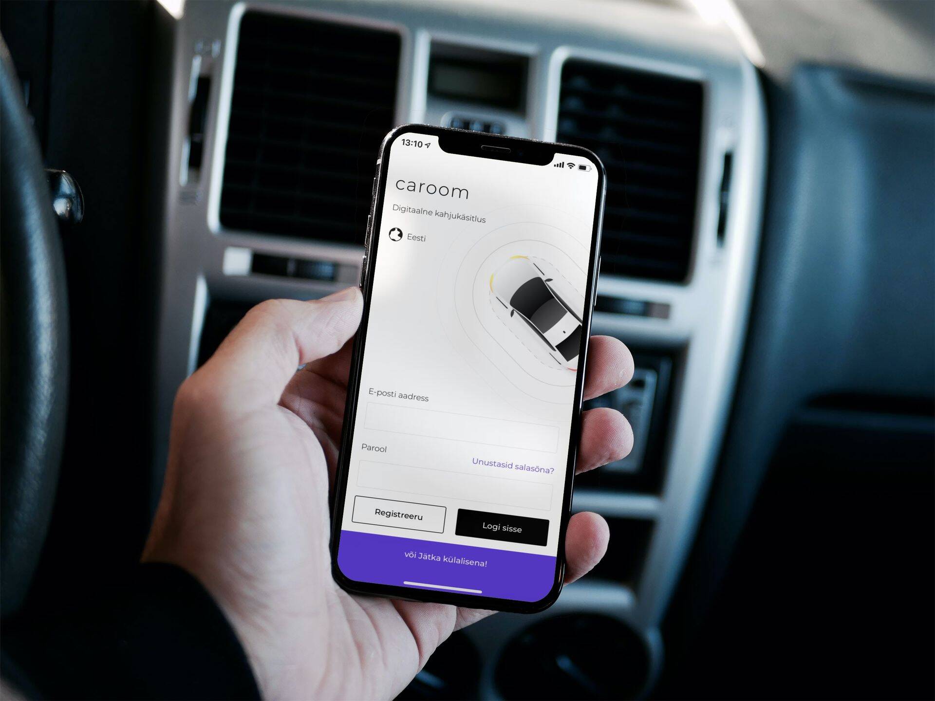Caroomi rakenduse abil saab auto omanik kaardistada sõiduki kahjustusi.