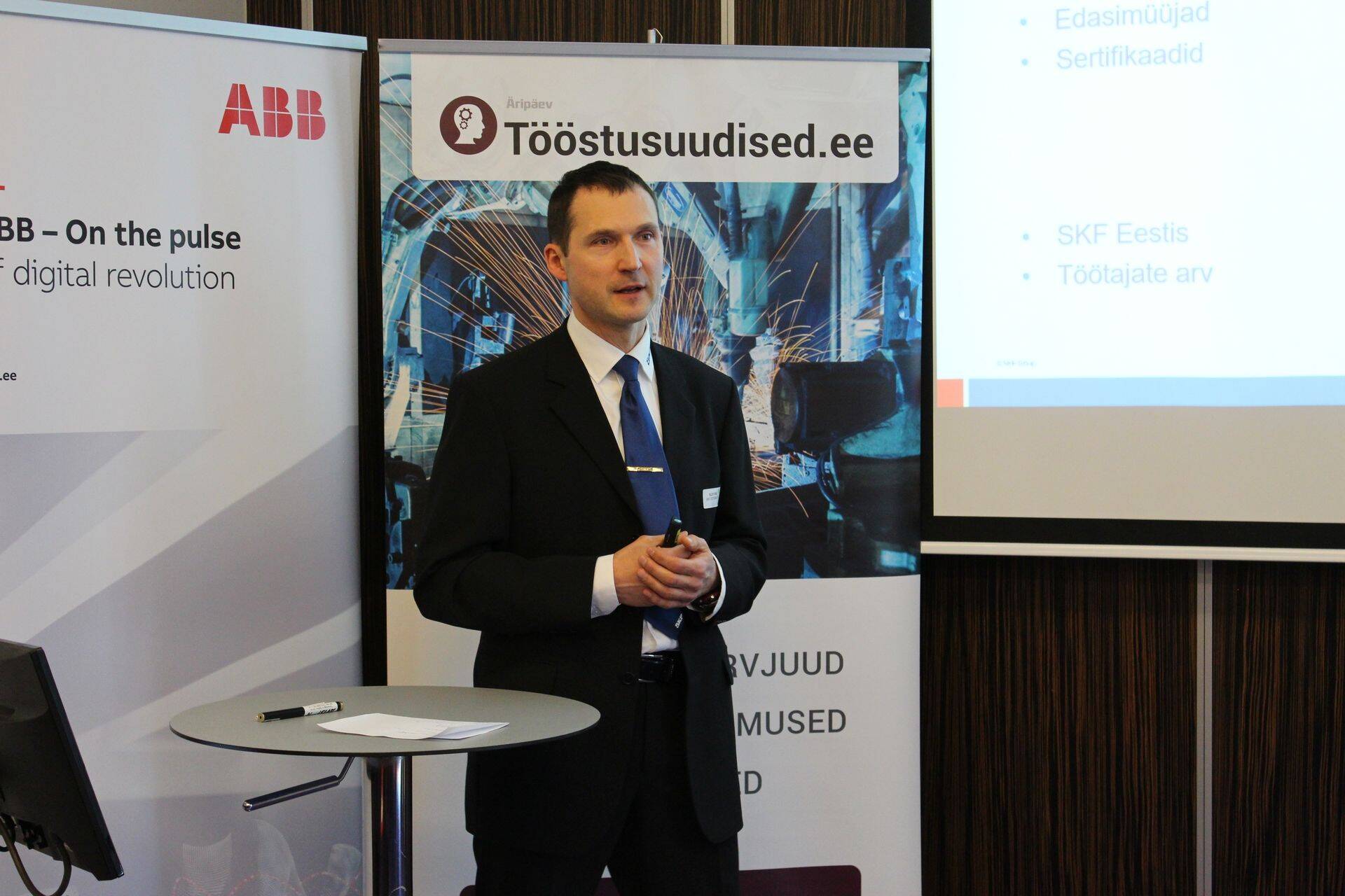 SKF Baltikumi juht Elev Eks targa tööstuse konverentsil.