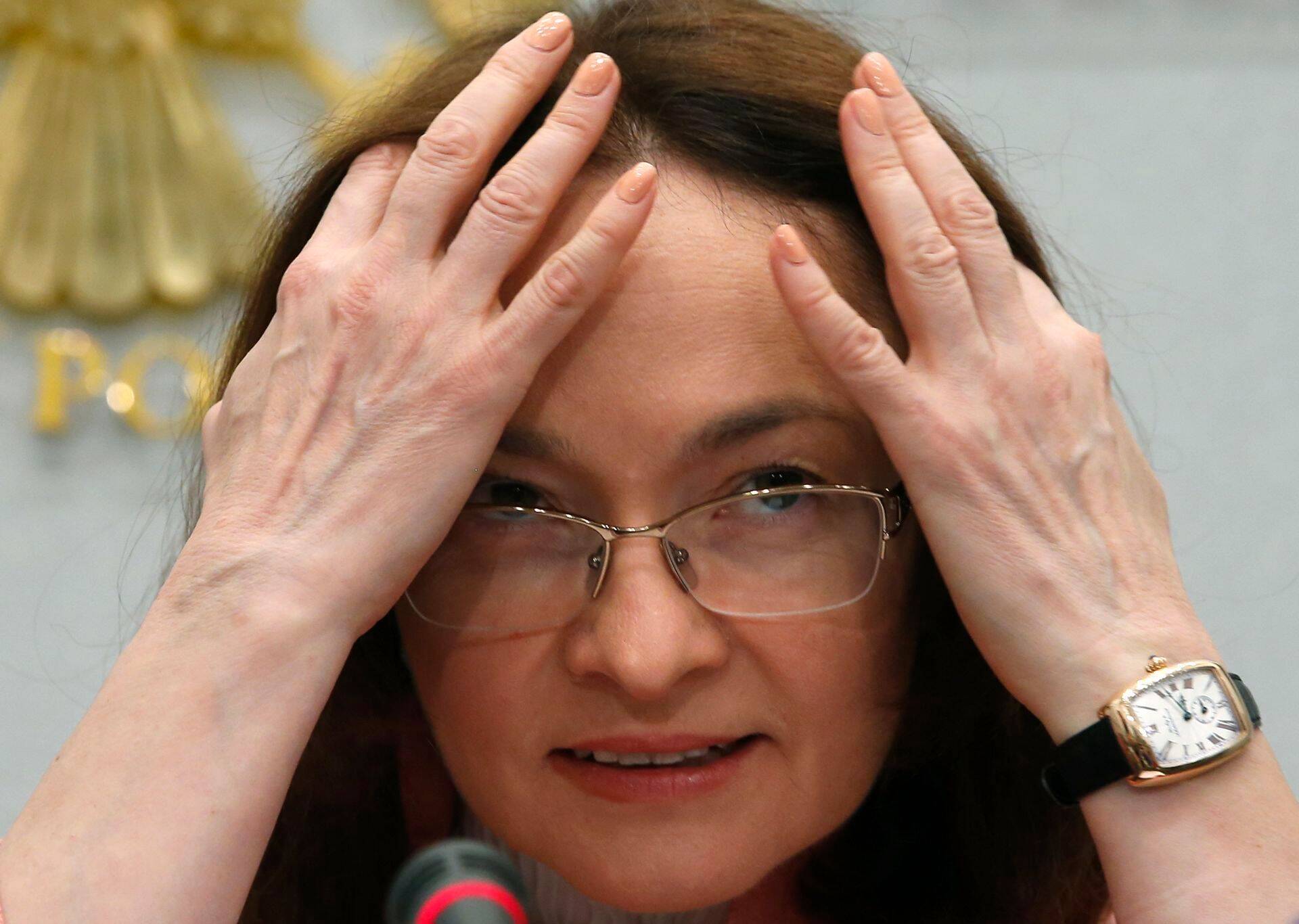 Venemaa keskpanga juht Elvira Nabiullina on mures VEBs toimuva pärast.