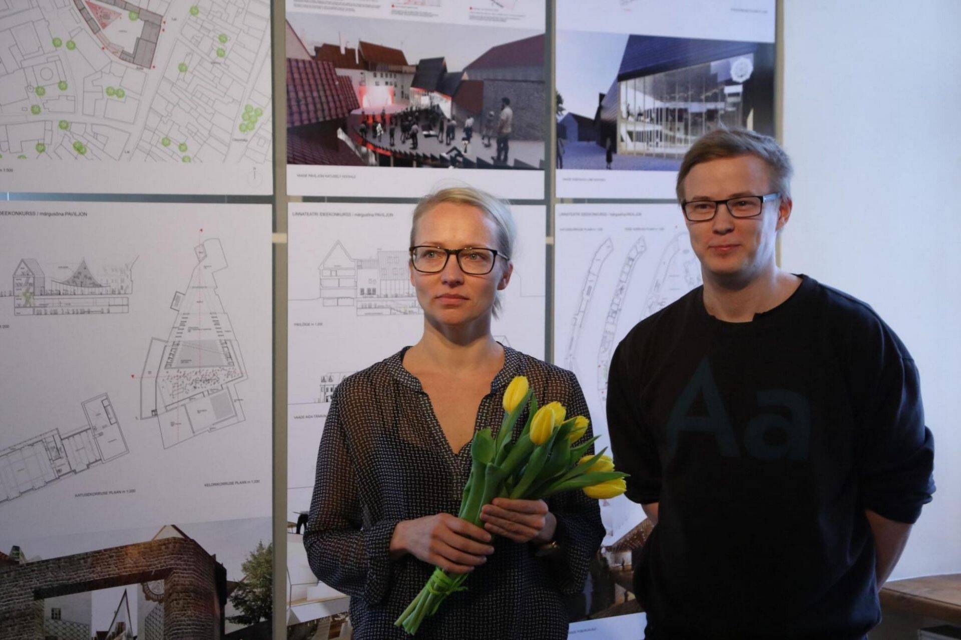 Õnnitlused võtsid vastu arhitektid Maarja Kask ja Märten Peterson arhitektuuribüroost Salto AB.