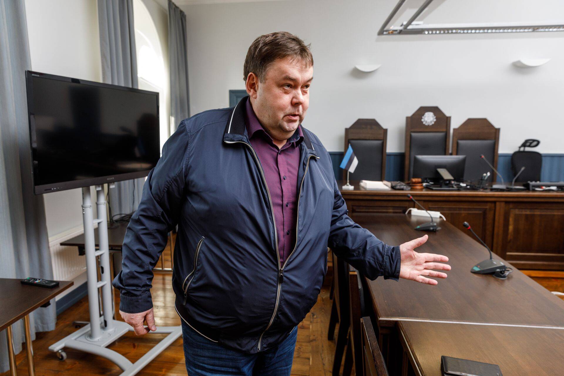 2019. aasta sügisel aasta põllumeheks valitud Lääne-Virumaa ettevõtja Indrek Klammer maadles võlgadega, mis viisid tema kaks firmat põhja. Foto on tehtud Indrek Klammeri kahe ettevõtte pankrotiistungil 2020. aastal.