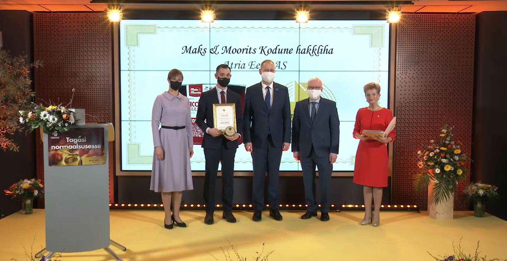 Eesti parimate toiduainete autasustamine toiduainetööstuse aastakonverentsil.