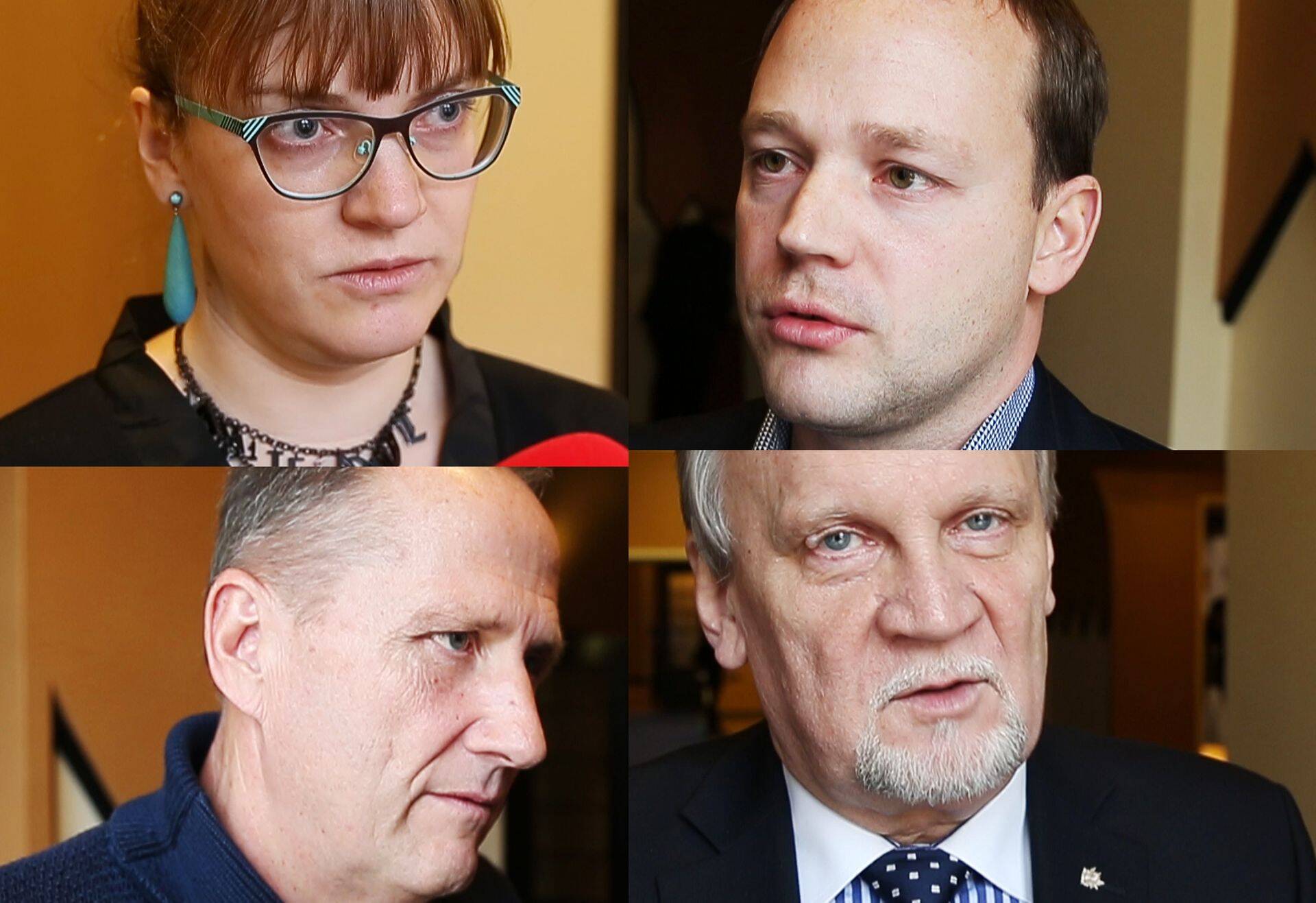 Riigikogu liikmed Reet Roos, Kalev Kallo, Valdo Randpere ja Arto Aas