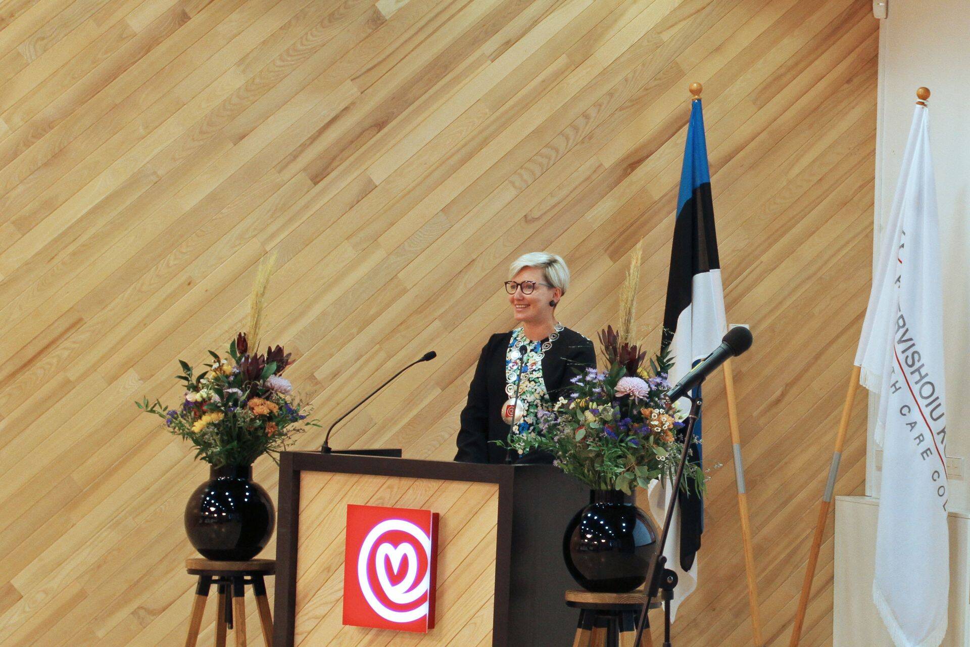 Rektor Ulla Preeden avaaktusel.