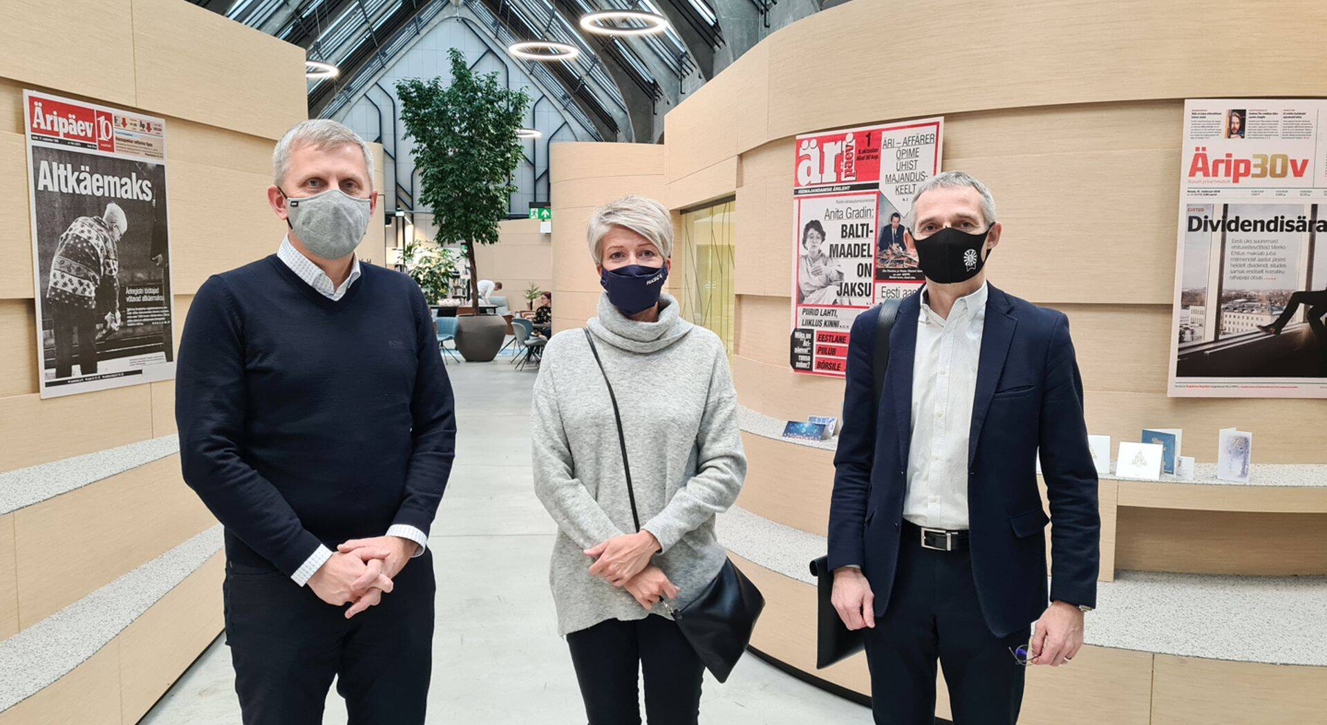 Tallinna Kaubamaja tegevjuht Erkki Laugus, HKScan tegevjuht Anne Mere ning Columbus Baltikumi tegevjuht, ITLi asepresident ja Eesti Tööandjate Keskliidu volikogu aseesimees Ivo Suursoo.