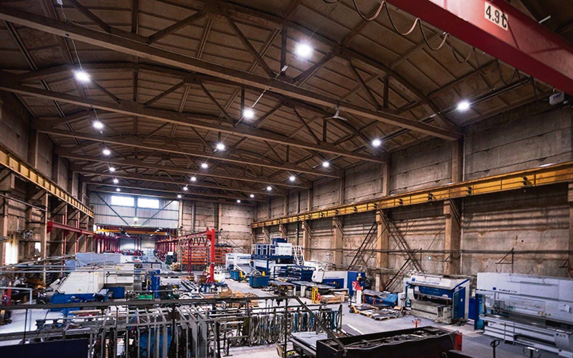 Renoveeritud valgustusega tootmisruumid Järvamaal. Valgustuse elektrikulud vähenesid 68% aastas.
