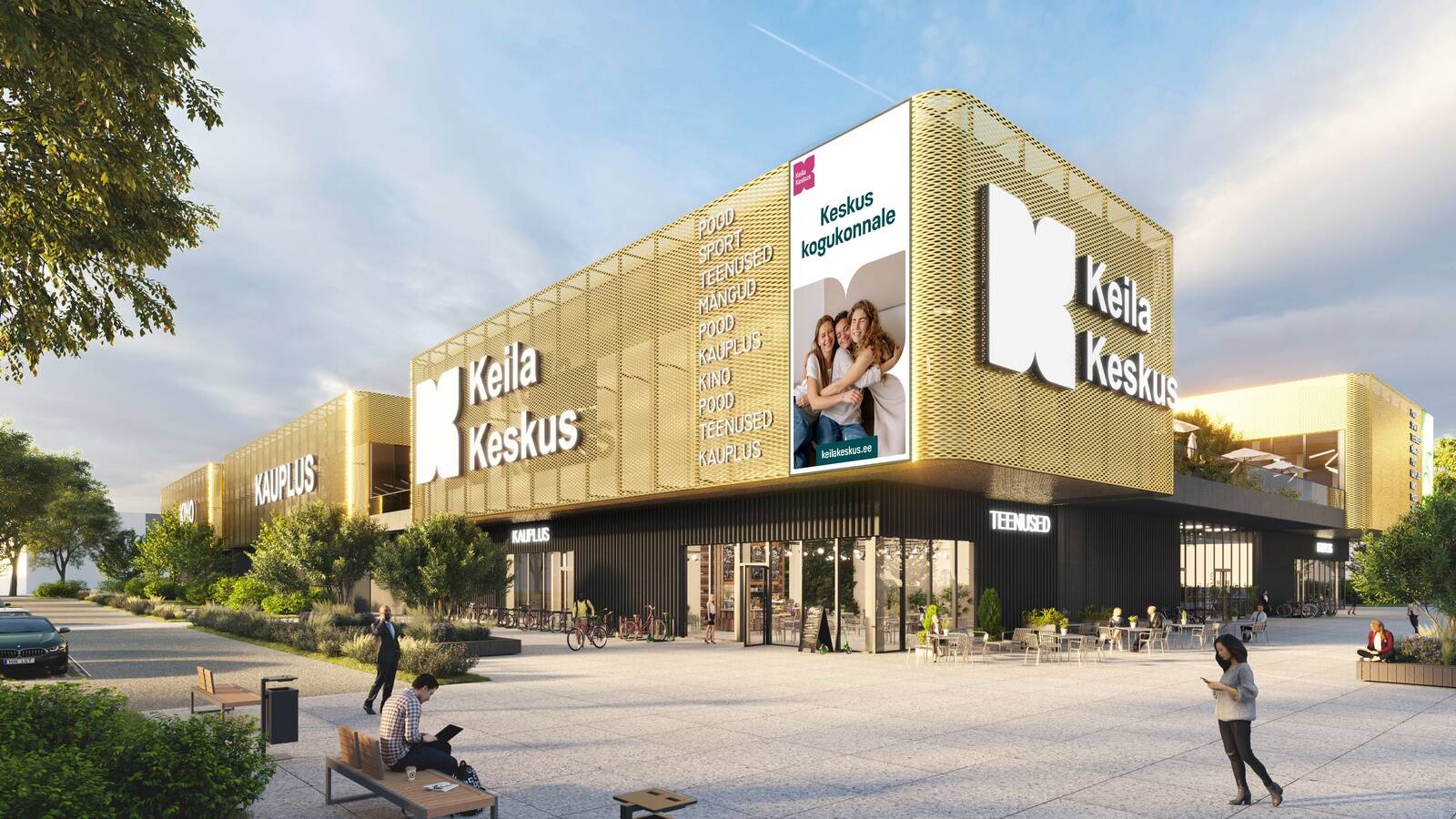 2025. aastaks valmiv Keila Keskus on multifunktsionaalne kahekorruseline hoone, kuhu on kavandatud toidupood, erinevad kauplused, söögikohad, kino, meelelahutusalad ja fitness-saalid, lasteala ja mängutoad ning erinevad teenused. Keskuse sisetänav ja selle aatrium ühendavad kaks korrust ühtseks tervikuks, põhjapoolsesse nurka on kavandatud kolmel korrusel majutusruumid.