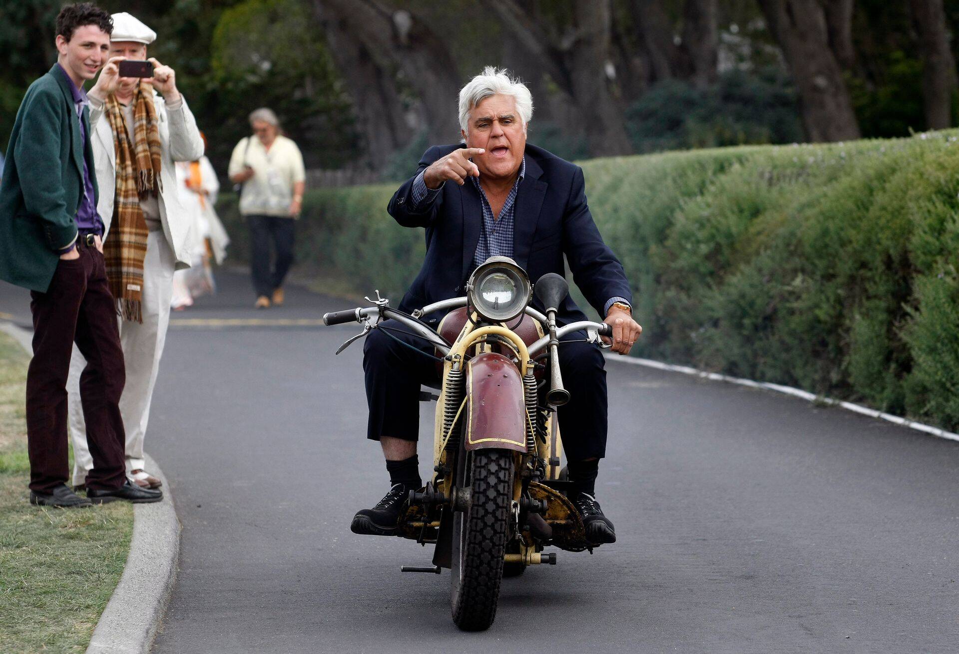 Jay Leno mootorrattal.