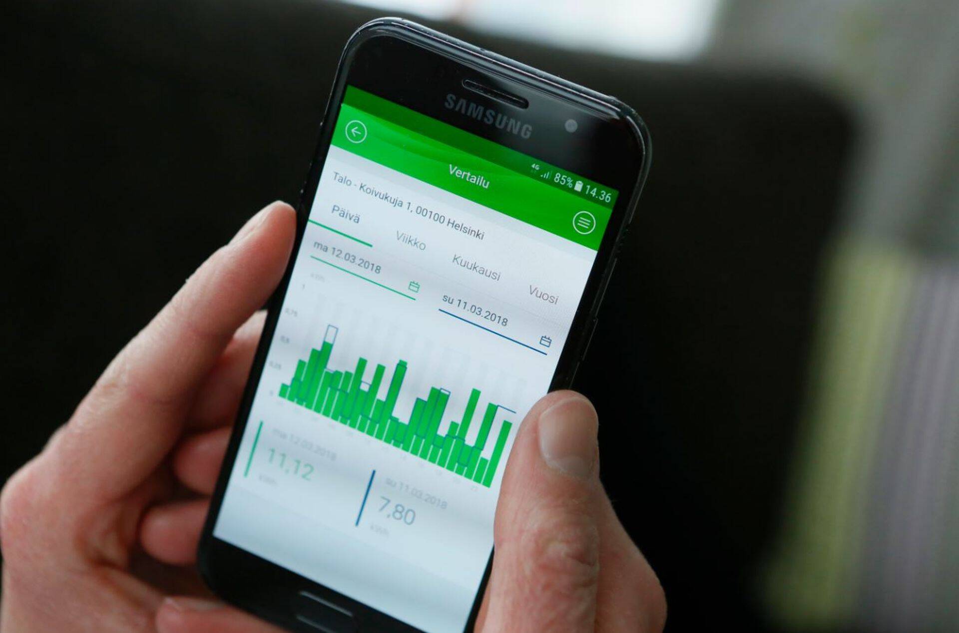 Enefiti mobiilirakendus, millega Soome kodutarbija saab kulusid vähendada.