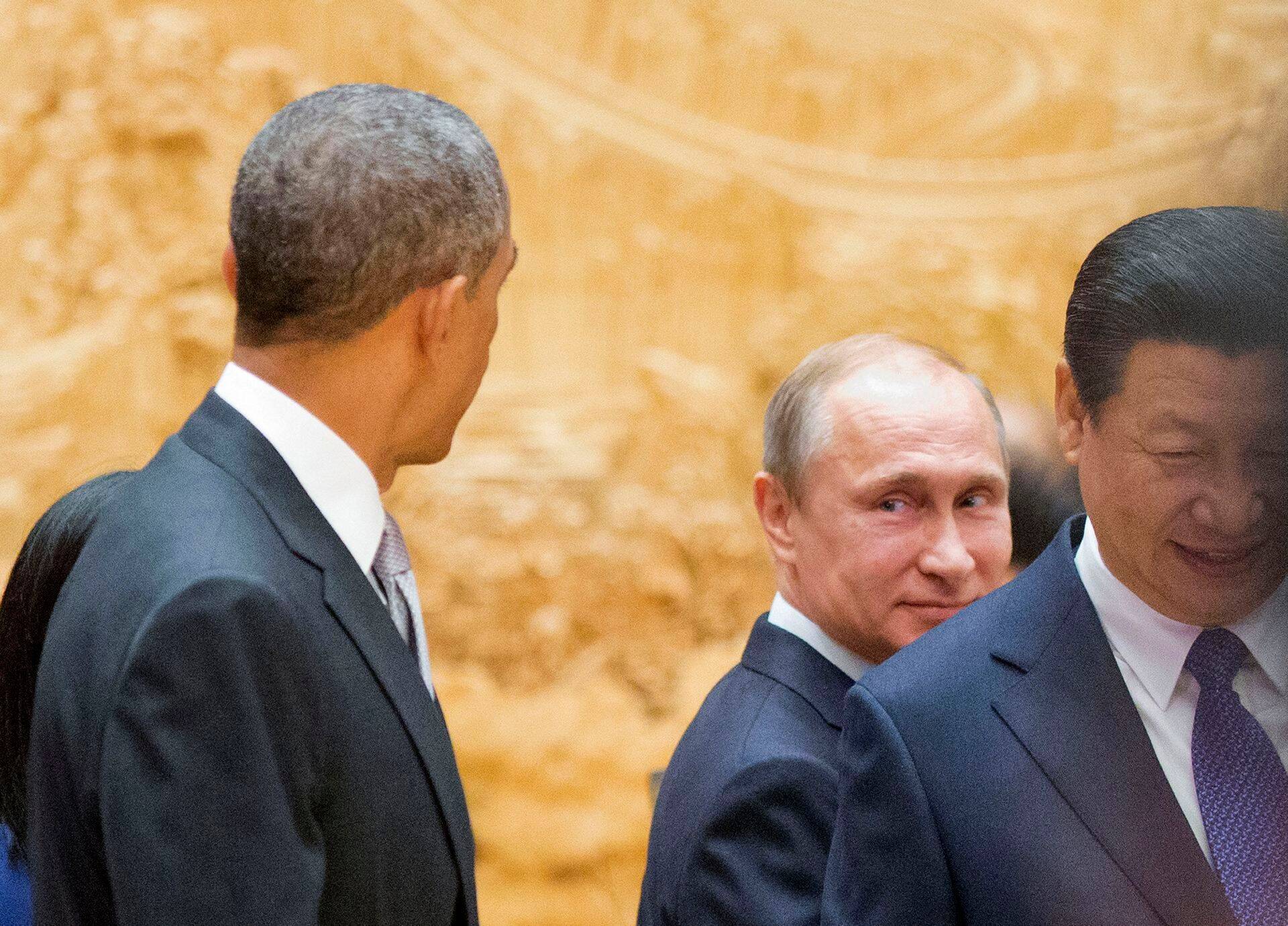 Näost näkku on Venemaa ja USA liidrid kohtunud suurüritustel - pilt APECi tippkohtumiselt Pekingis 2014 novembris