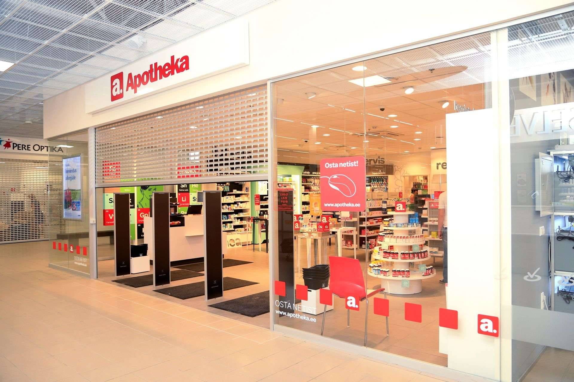 Apotheka Tartus Veeriku keskuses.