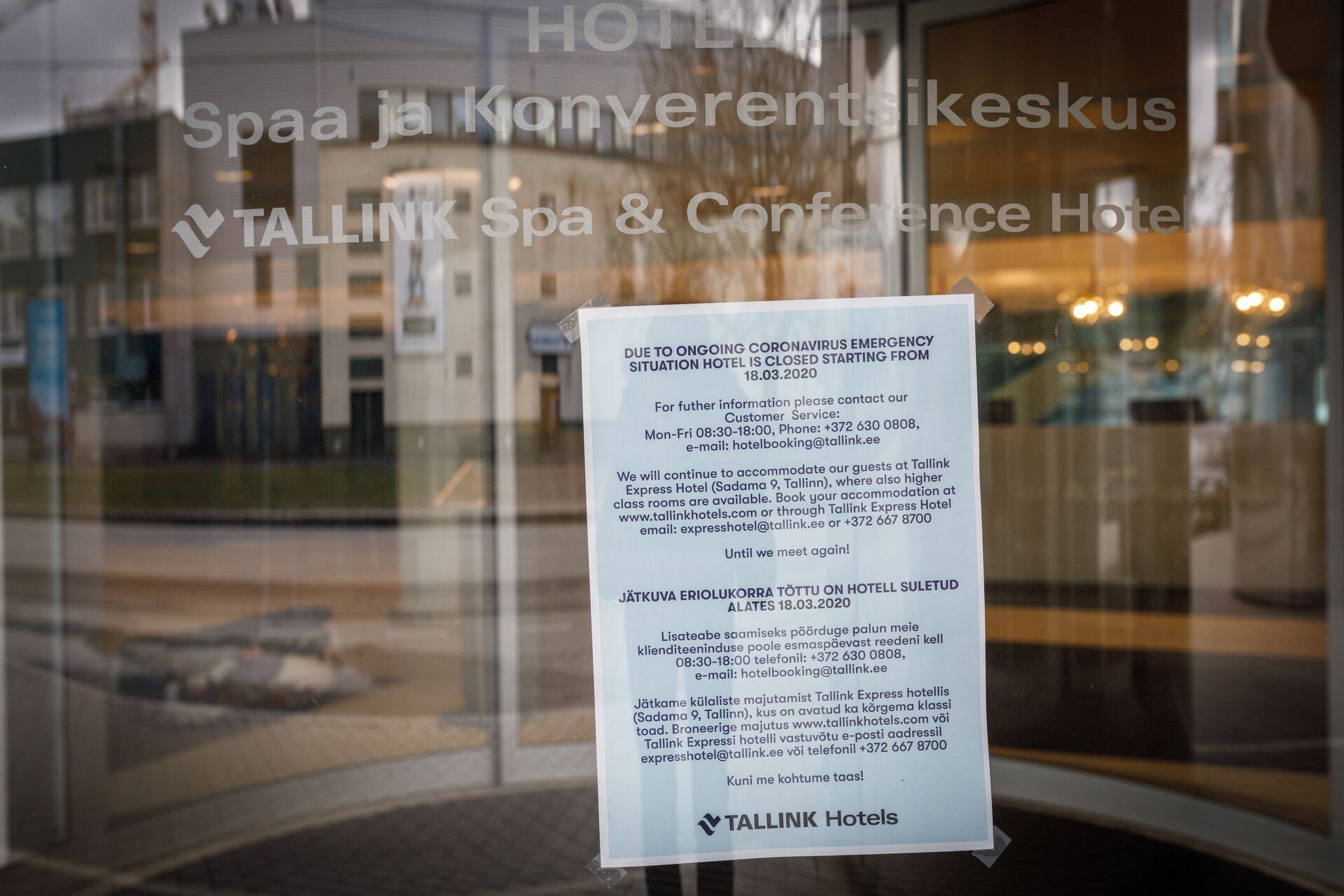 Meenutus tänavu märtsikuust, kui Tallink Grupp sulges Tallink Spa & Conference'i hotelli Tallinnas koroonaviiruse tõttu. Kui praeguseks on Tallinna hotell taas avatud, siis nüüd otsustas grupp sulgeda hotelliuksed Lätis.