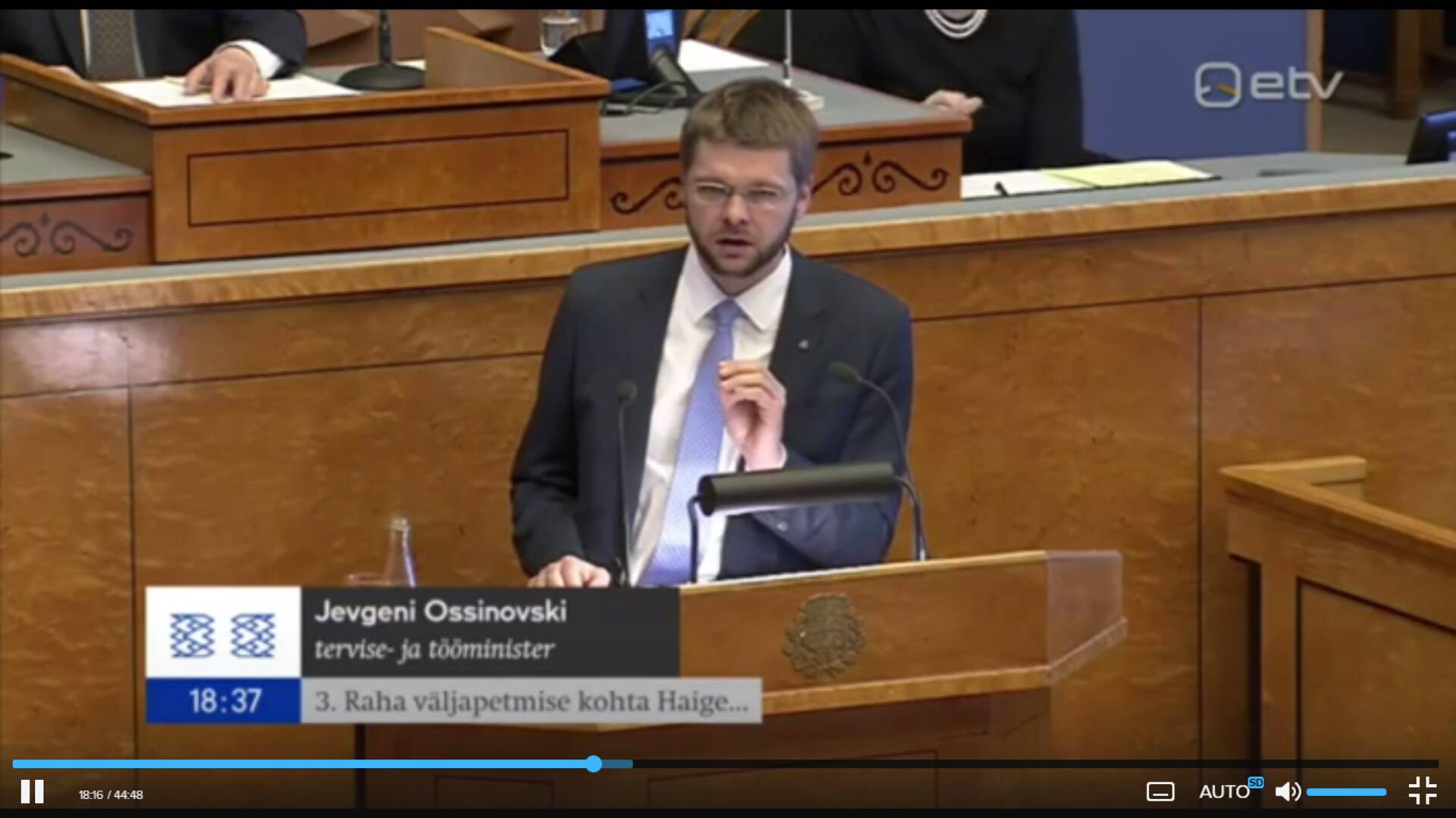 Tervise- ja tööminister Jevgeni Ossinovski