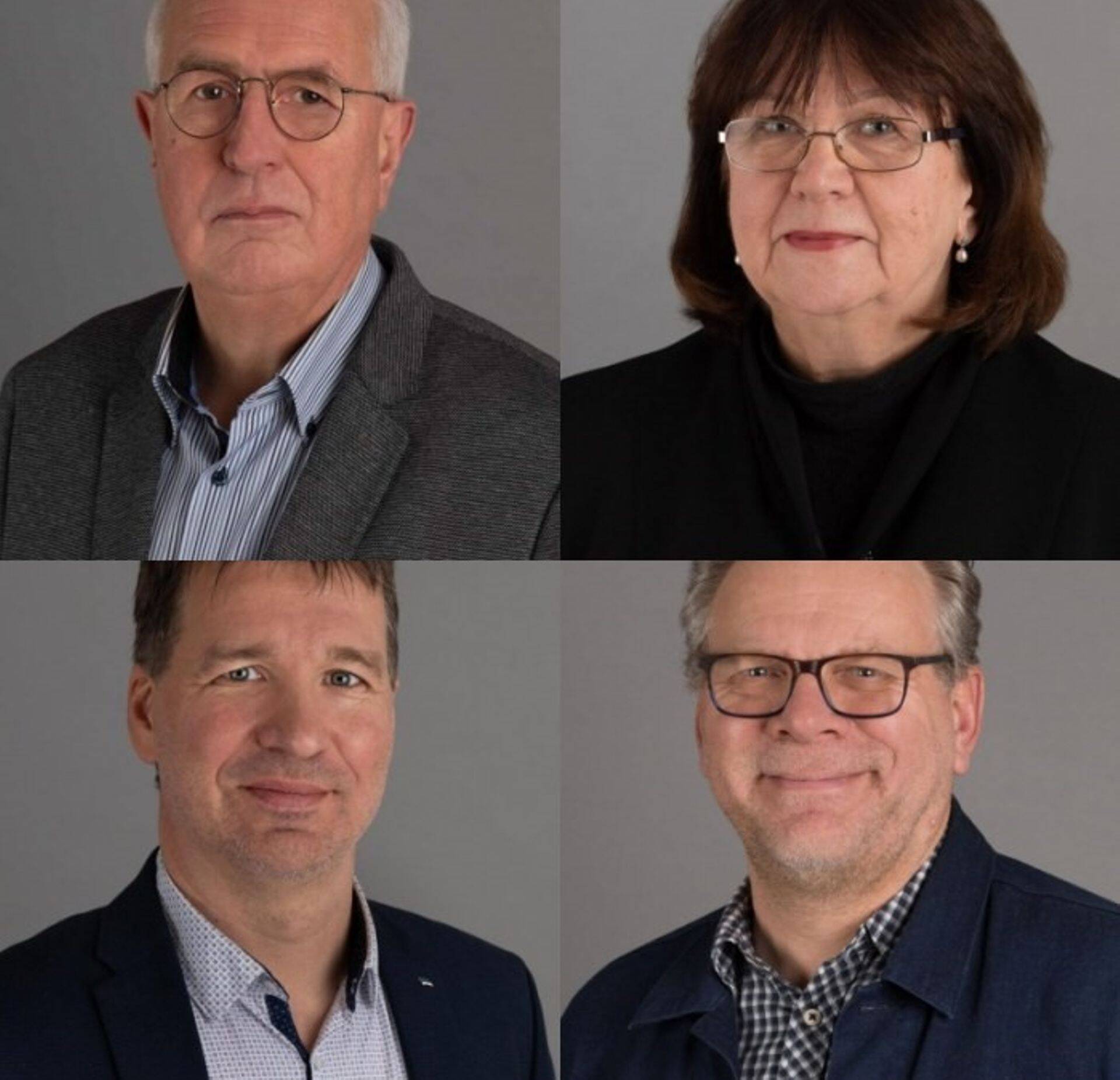 Ülevalt vasakult: Arvi Kuura, Reet Soosaar, Taavi Tamberg ja Ain Hinsberg