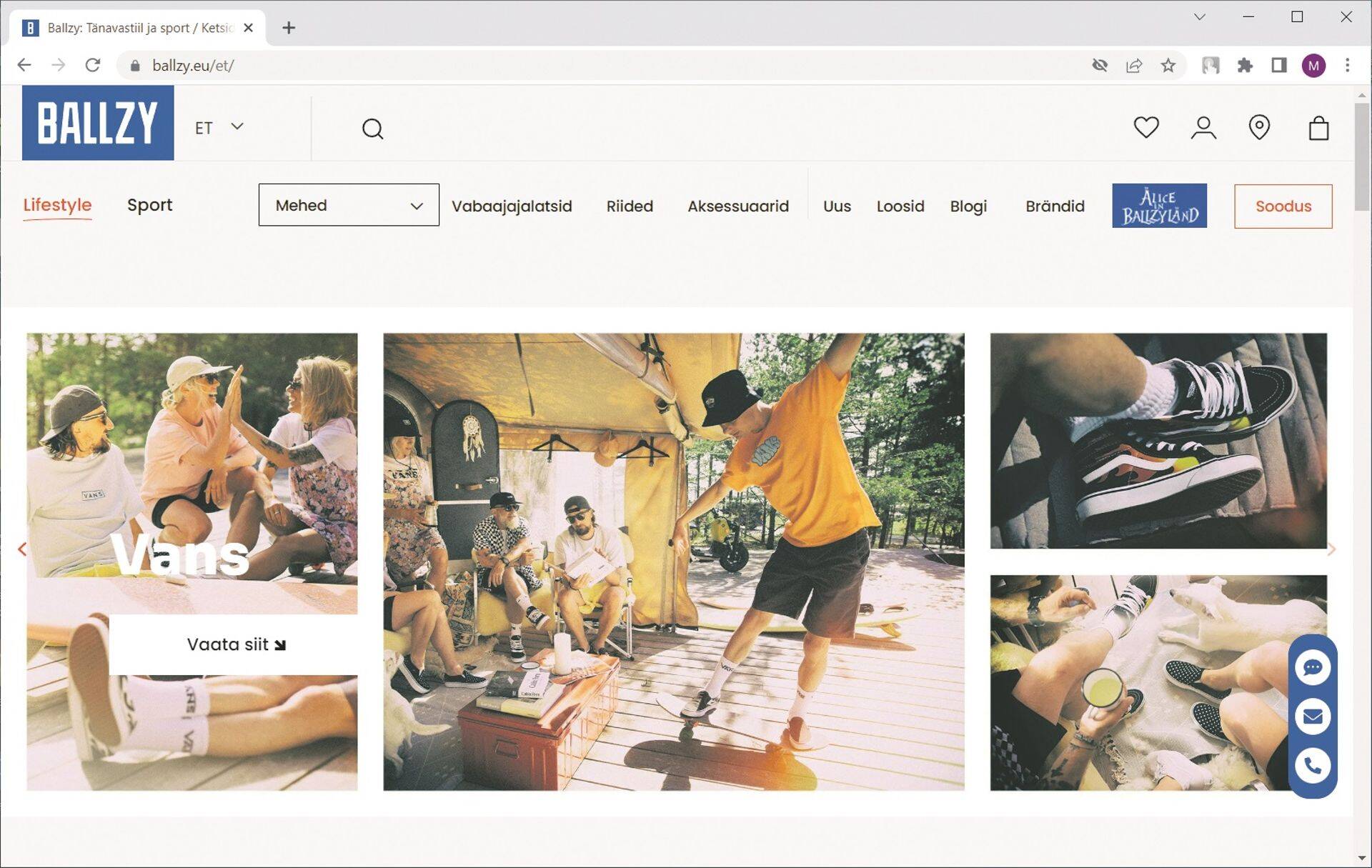 Ballzy on nii inspiratsiooniveeb noortele kui ka e-pood