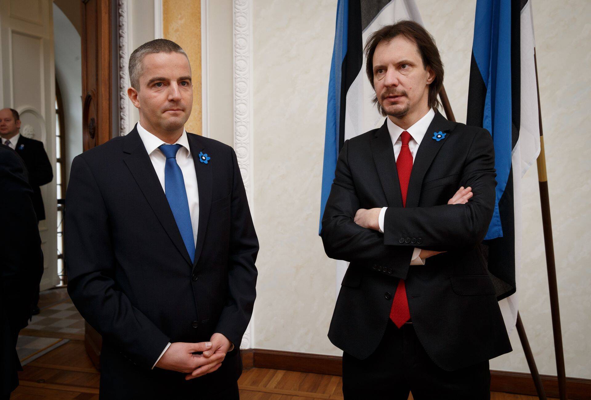 Kultuuriminsteeriumi kantsler Paavo Nõgene (vasakul) ja kultuuriminister Indrek Saar