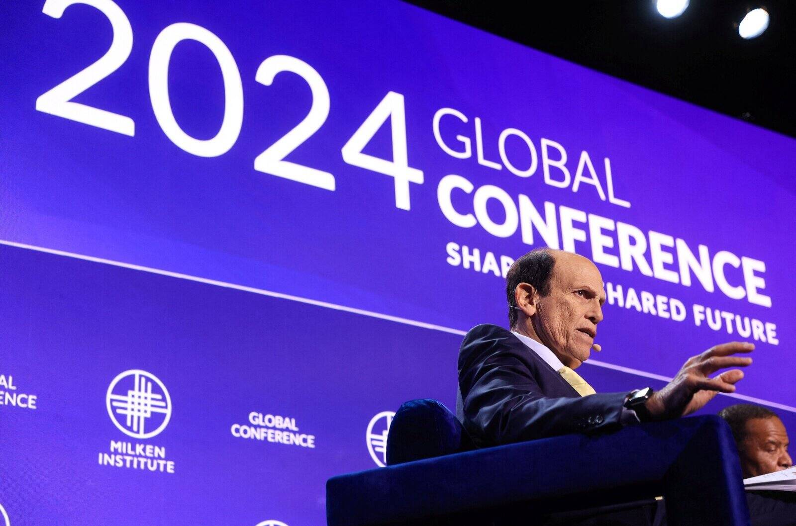 Institūta dibinātājs Maikls Milkens Milken Institute konferencē pagājušajā nedēļā