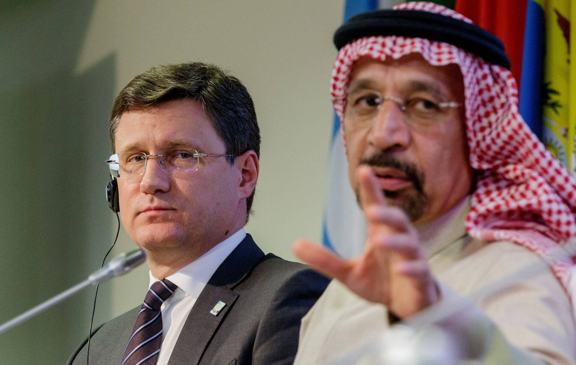 Venemaa naftaminister Aleksander Novak ja Saudi Araabia naftaminister Khalid Al-Falih