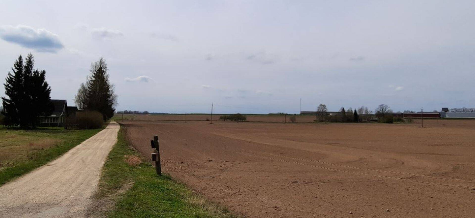 Kruusatee Valgamaal.