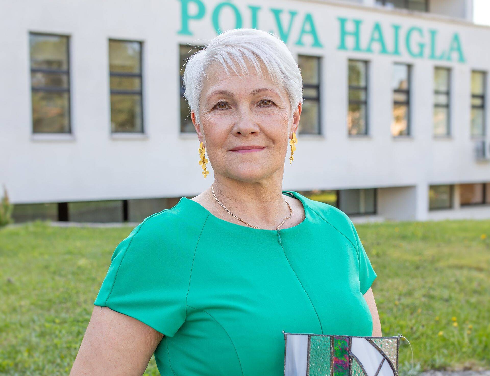 Fotol: Aasta õeks valitud Eda Mudalomp, kes töötab Põlva haiglas.