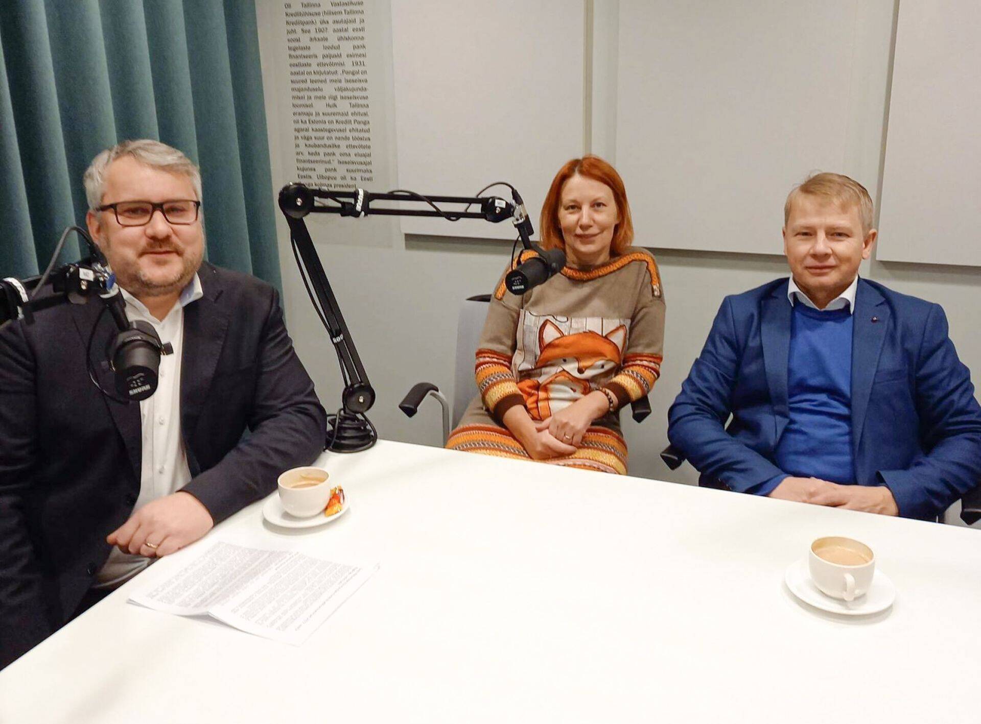 Roomet Sõrmus (vasakul), Juuli Nemvalts ja Tanel-Taavi Bulitko.