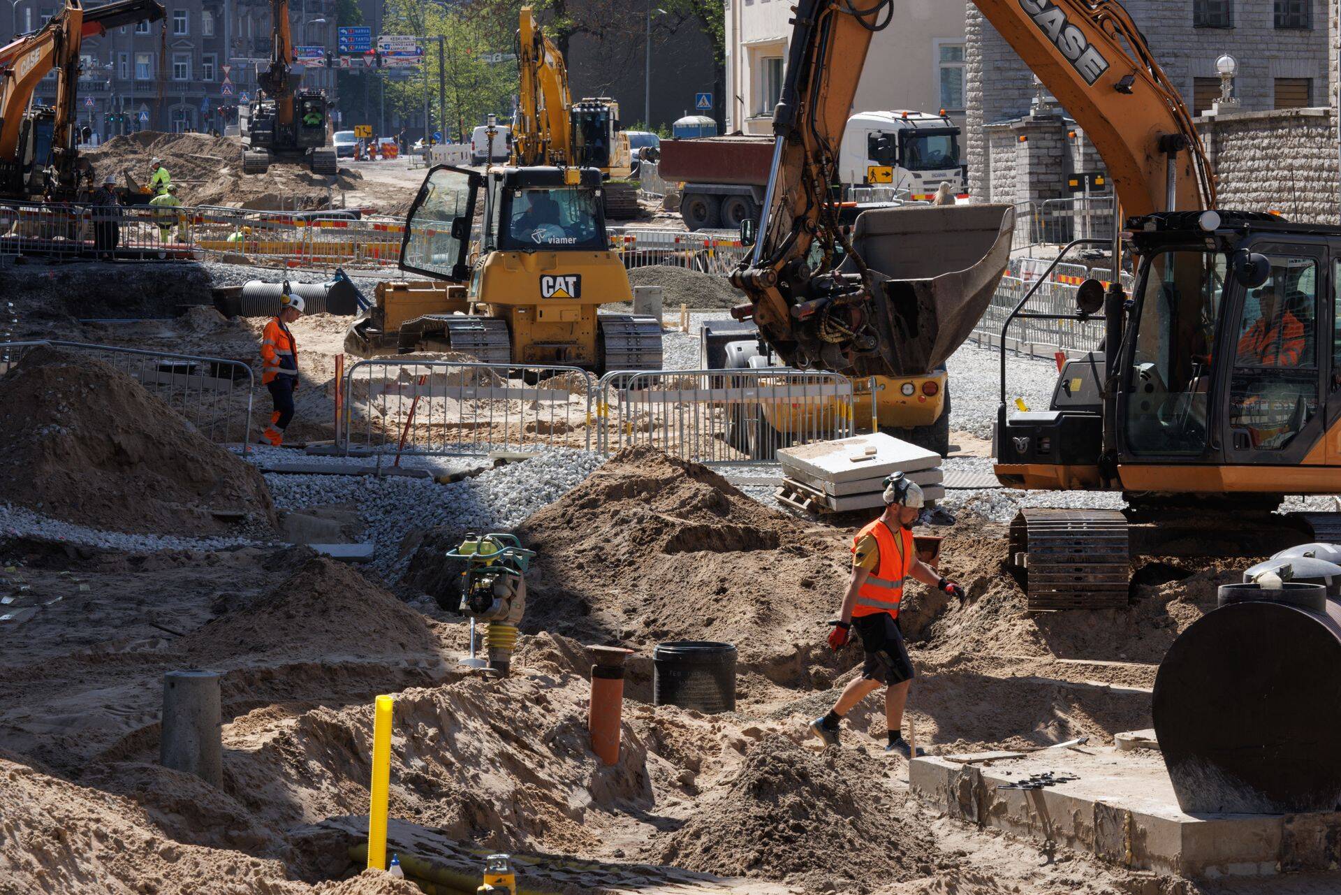 Tee-ehitustööd Tallinna kesklinnas.