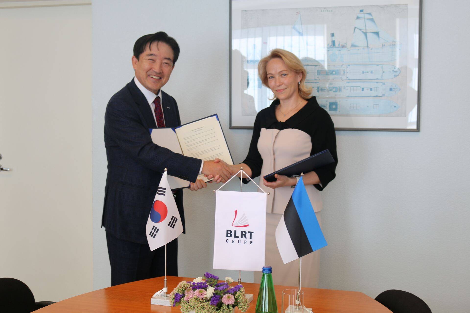 Panasia juhatuse esimees hr Robert Soo Tae Lee ja BLRT Grupi juhatuse esimees Veronika Ivanovskaja
