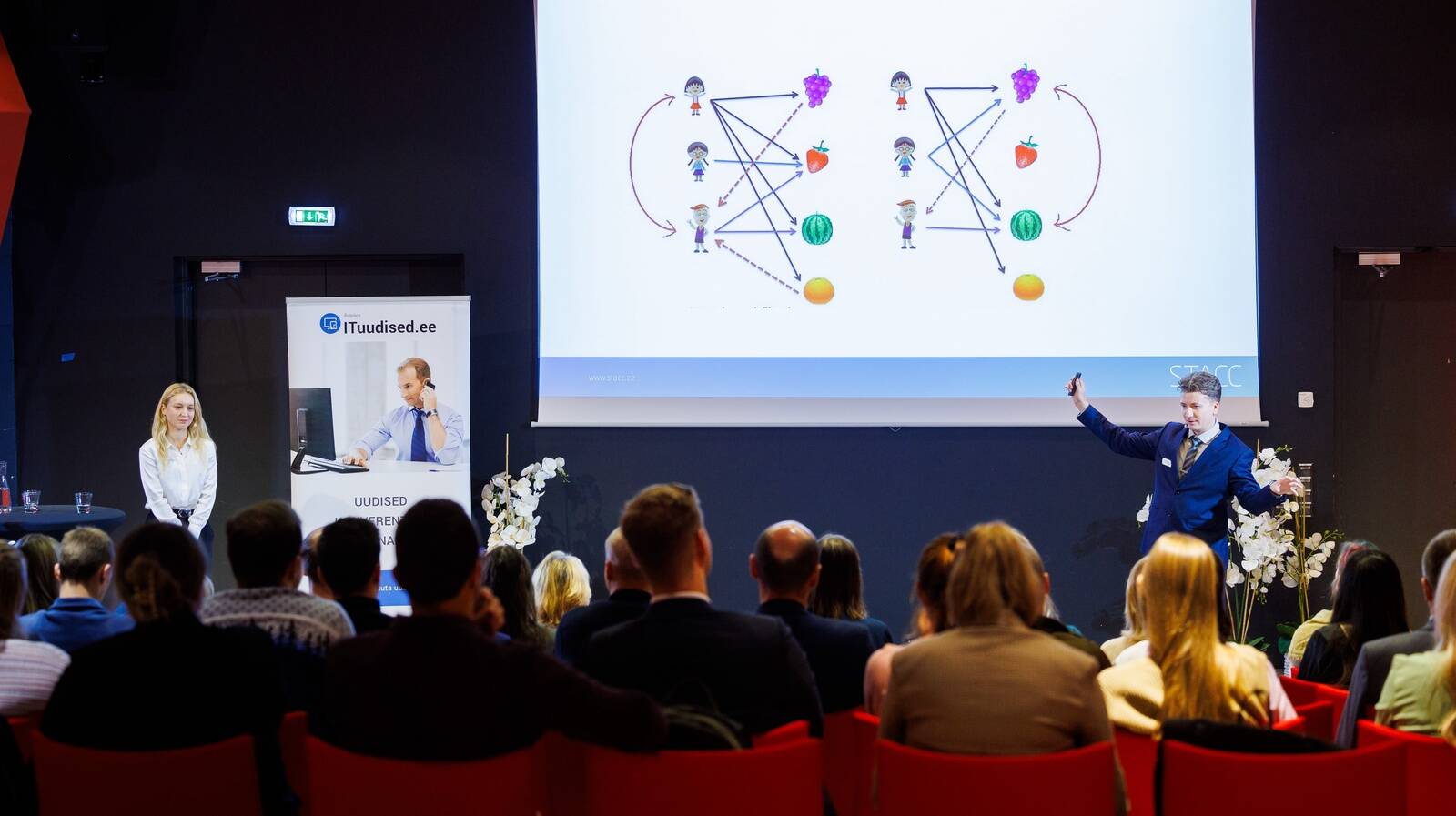 2024 Big Datal esinesid ka STACCi juhtiv andmeteadlane Tiit Sepp ja andmeteadlane Anna Laaneväli.